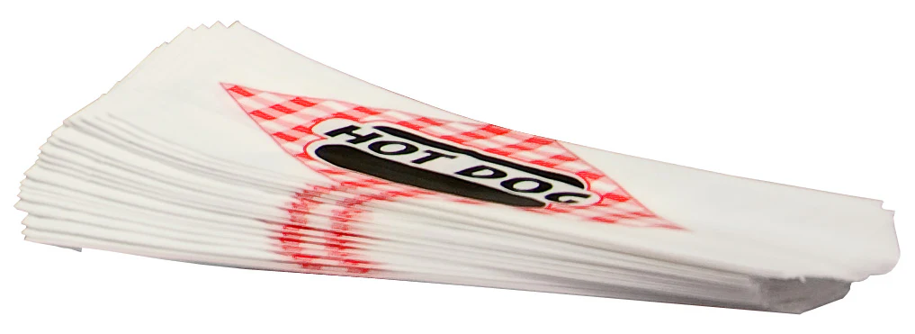 Winco 68001CS 10 Inch Paper Benchmark Hotdog Bags 5000 Bags Per Case - Image 2