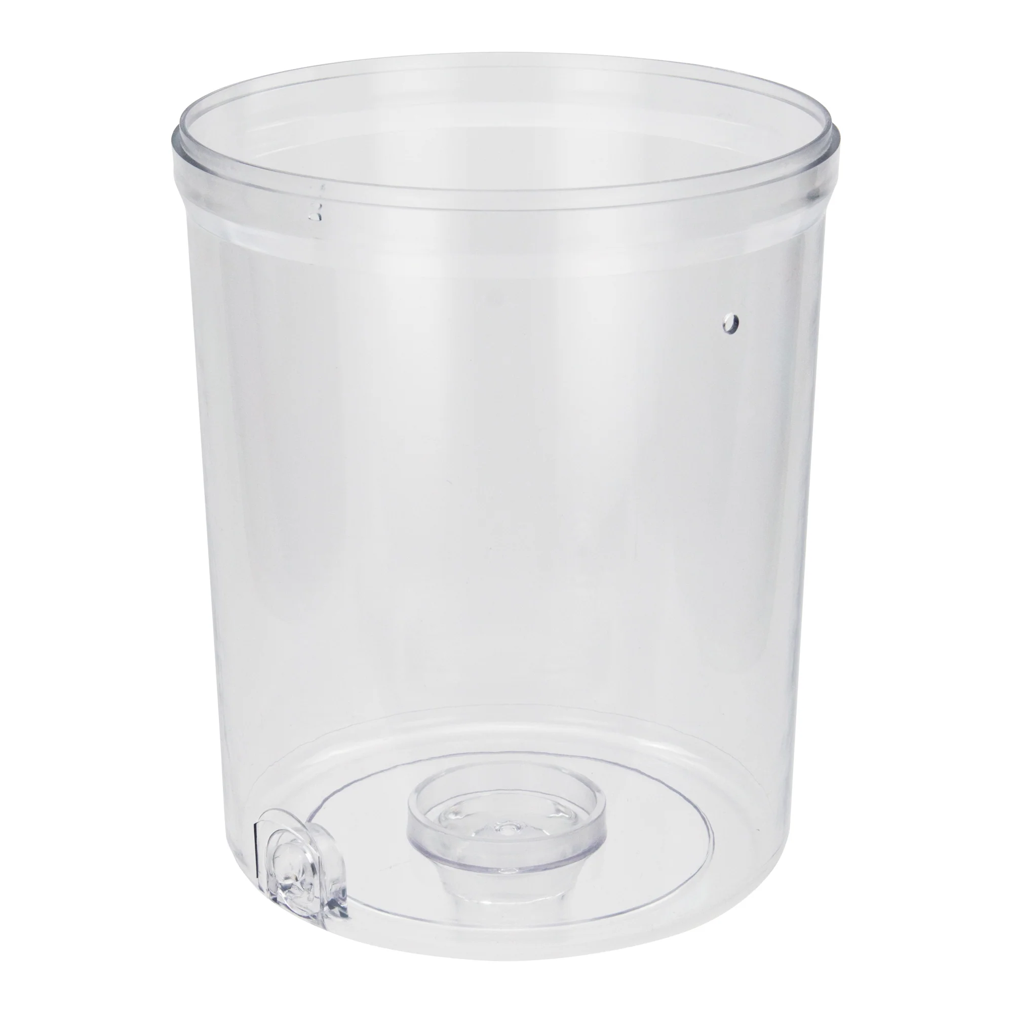 Winco 901-P1 4 Inch Round Beverage Jar Clear Polycarbonate For Dispensers