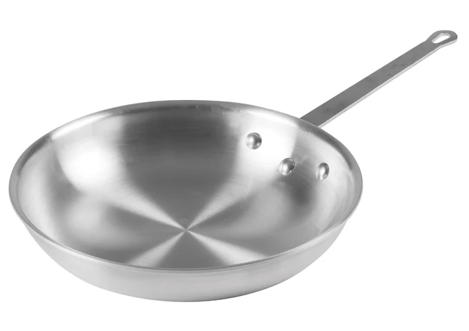 Winco AFP-14A 14 Inch Diameter Fry Pan Riveted Handle 3003 Aluminum Uncoated - Image 5