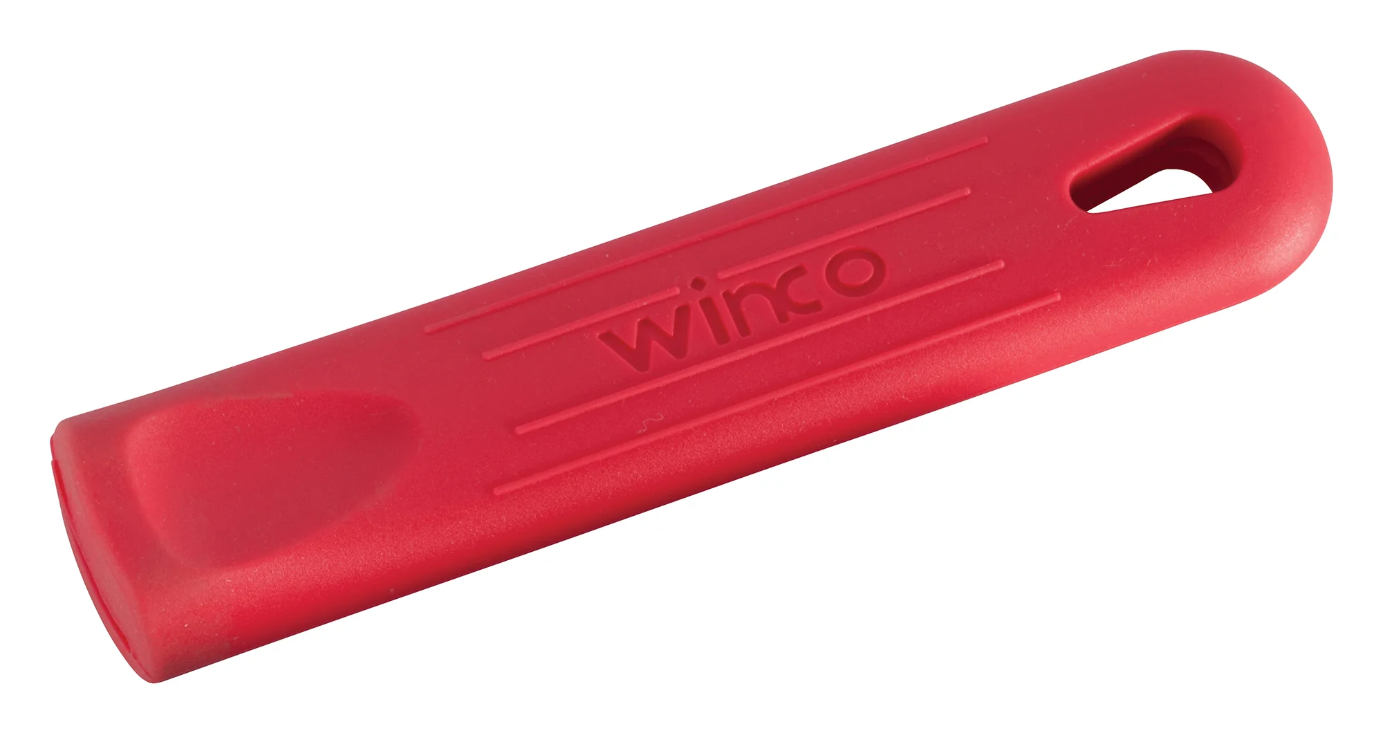 Winco AFP-3HR Pot and Pan Handle Grip Red Silicone Removable Sleeve - Image 2
