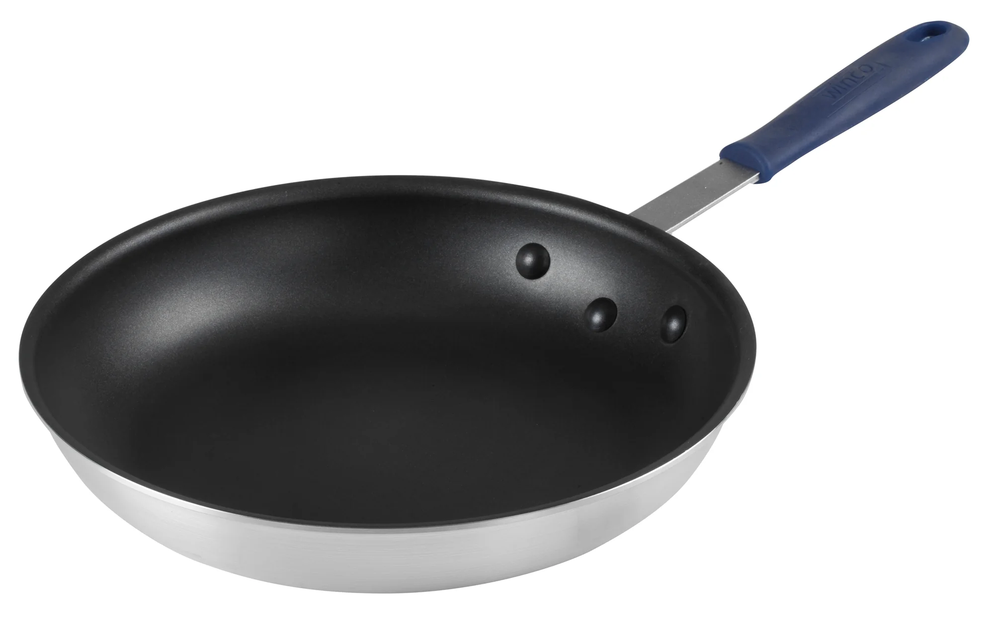 Winco AFPI-12NH 12 Inch Fry Pan Induction Ready Riveted Handle Aluminum Coated Non-Stick Finish - Image 4