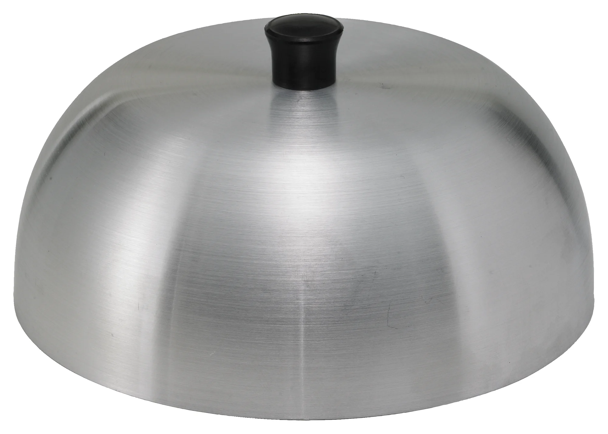 Winco AHC-6 6 Inch Diameter Grill Basting Cover Dome Aluminum with Black Knob - Image 2