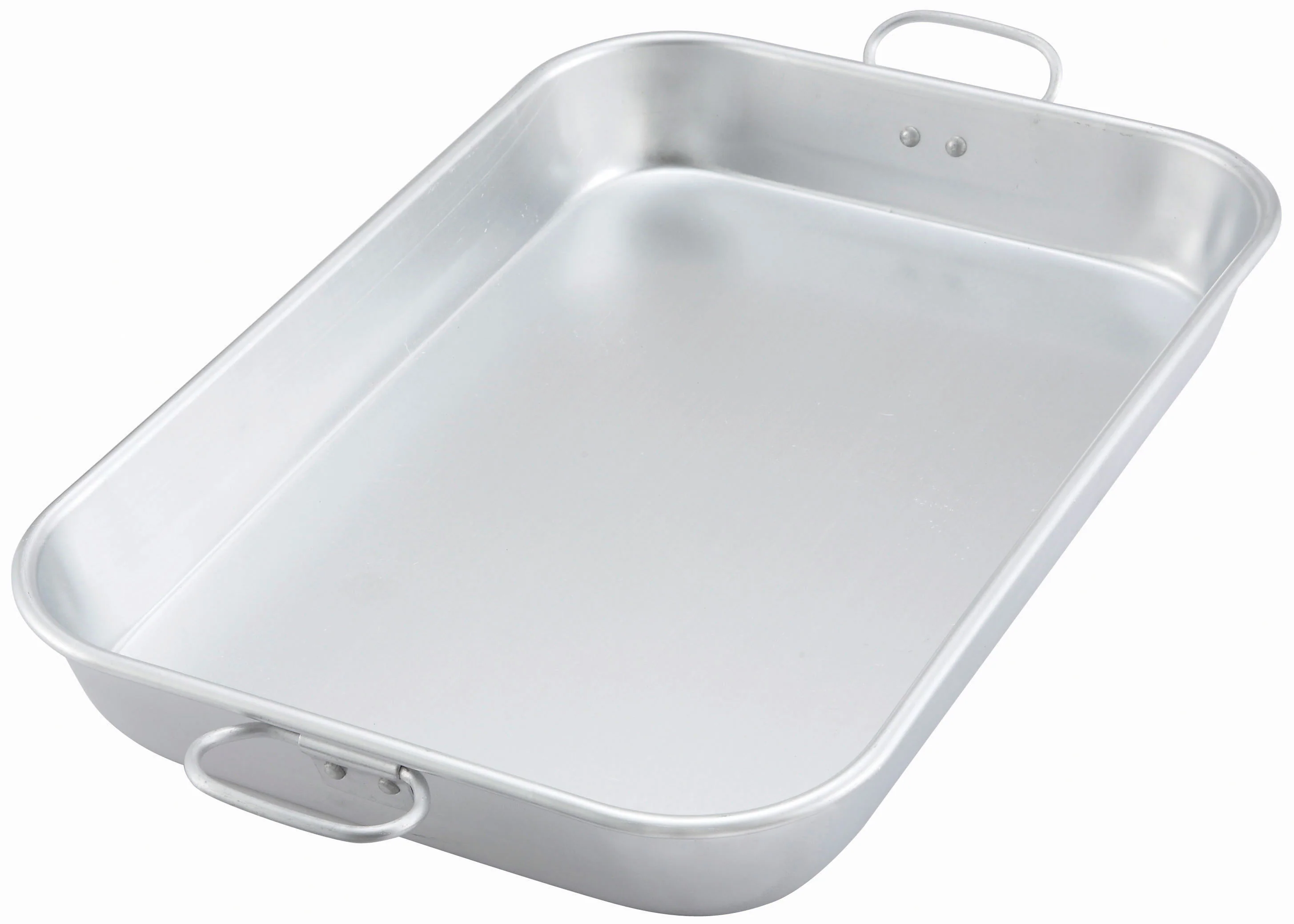 Winco ALBP-1218 17-3/4 Inch Baking Pan Aluminum Rectangular with Drop Handles - Image 2