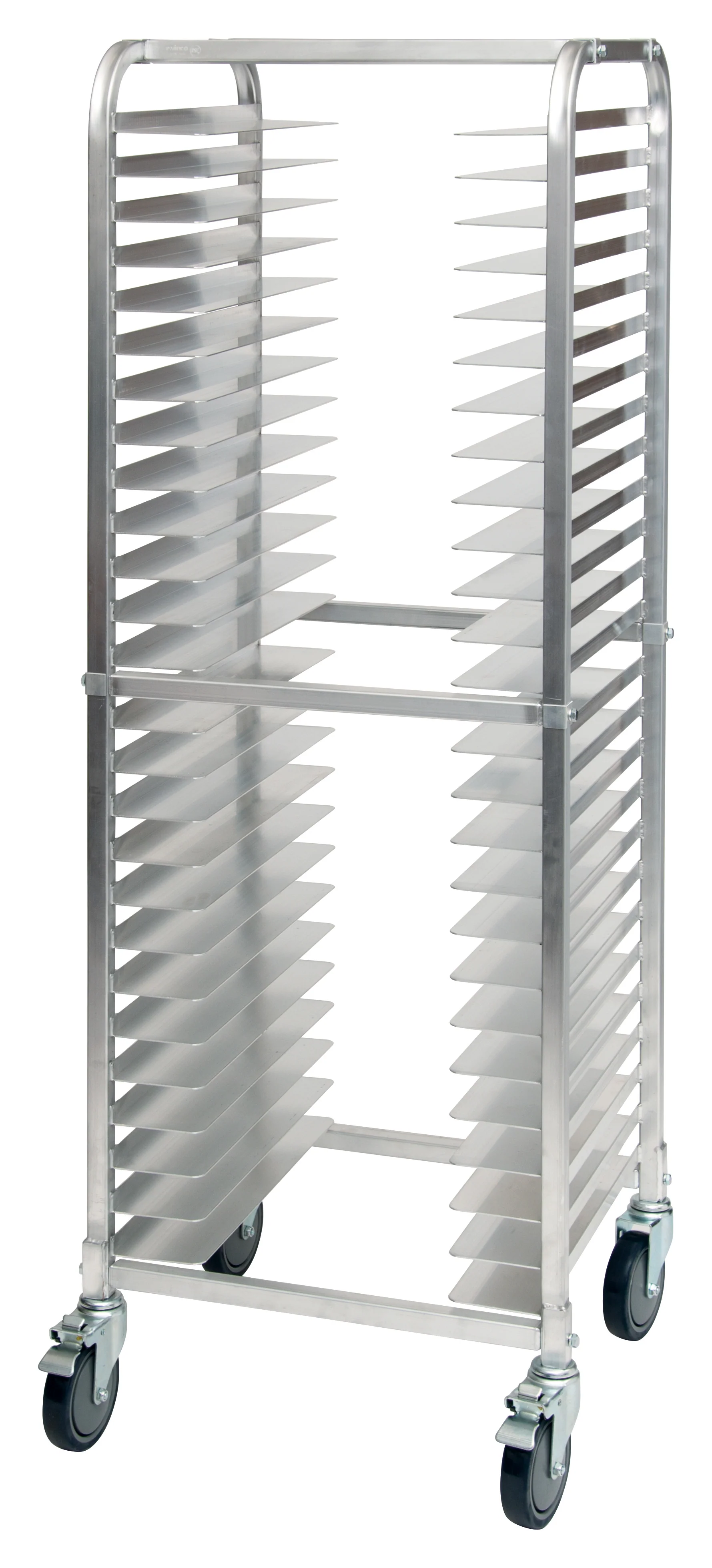 Winco ALPR-26BK 23 Inch 26 Tier Pizza Rack Aluminum with Casters