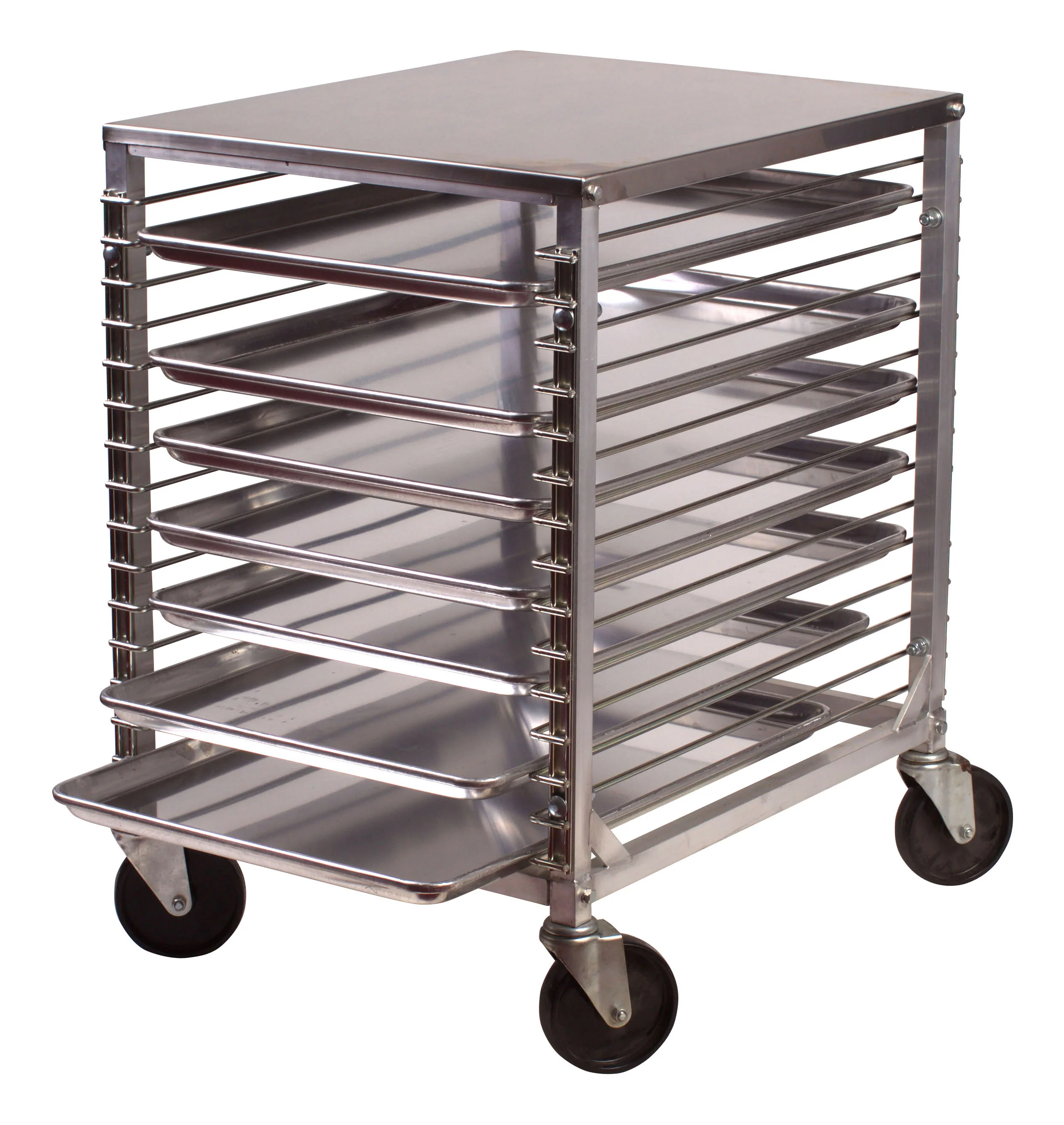 Winco ALRK-15 Mobile 15-Tier Sheet Pan Rack - Aluminum 400 lb Cap - Image 3