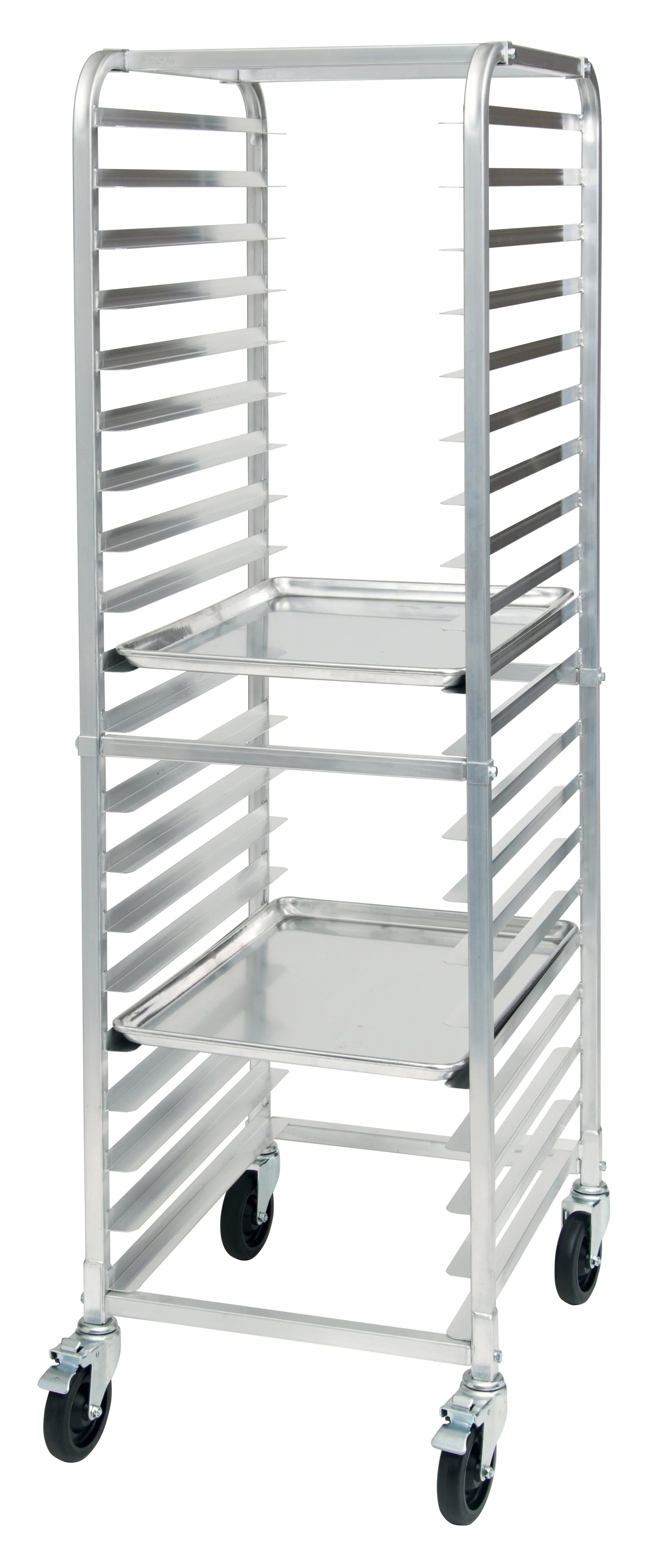 Winco ALRK-20BK 21 Inch Mobile Full Height Sheet Pan Rack Aluminum with Brakes - Image 3