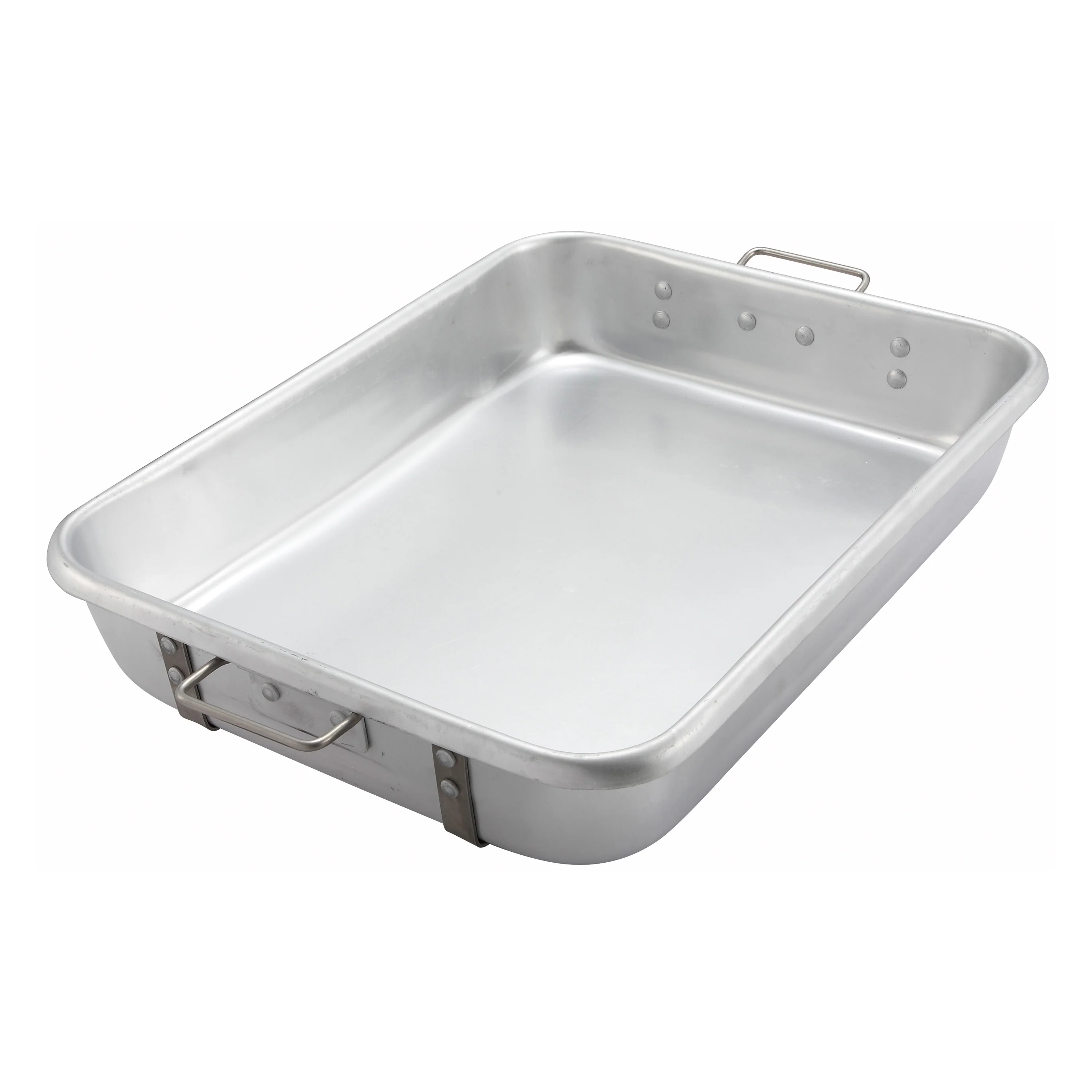 Winco ALRP-1824 24 Inch Double Roast Pan Heavy Duty Aluminum with straps - Image 2