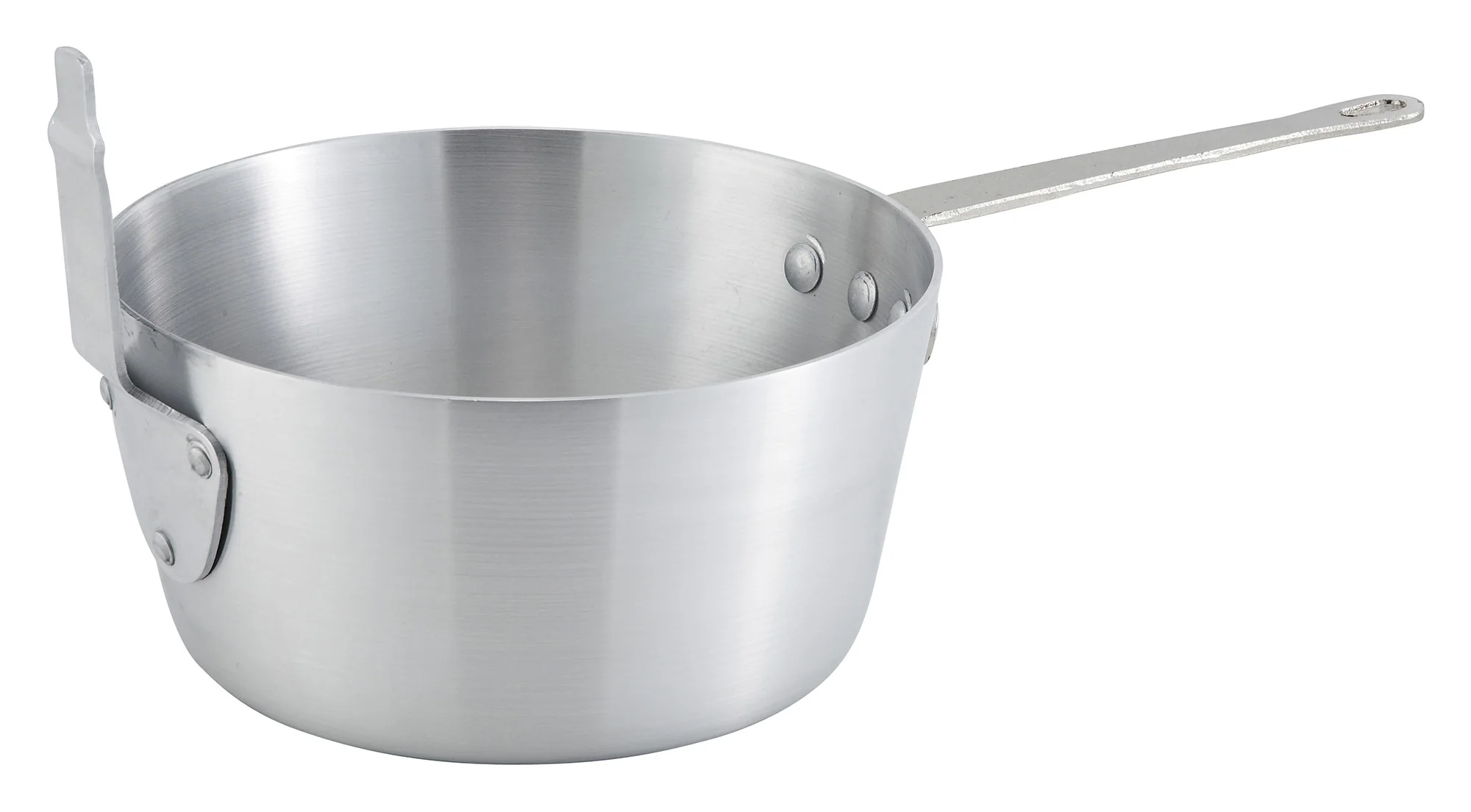 Winco ALSP-10 10 Quart Fryer/Pasta Pan Round Aluminum Without Cover Riveted Handle
