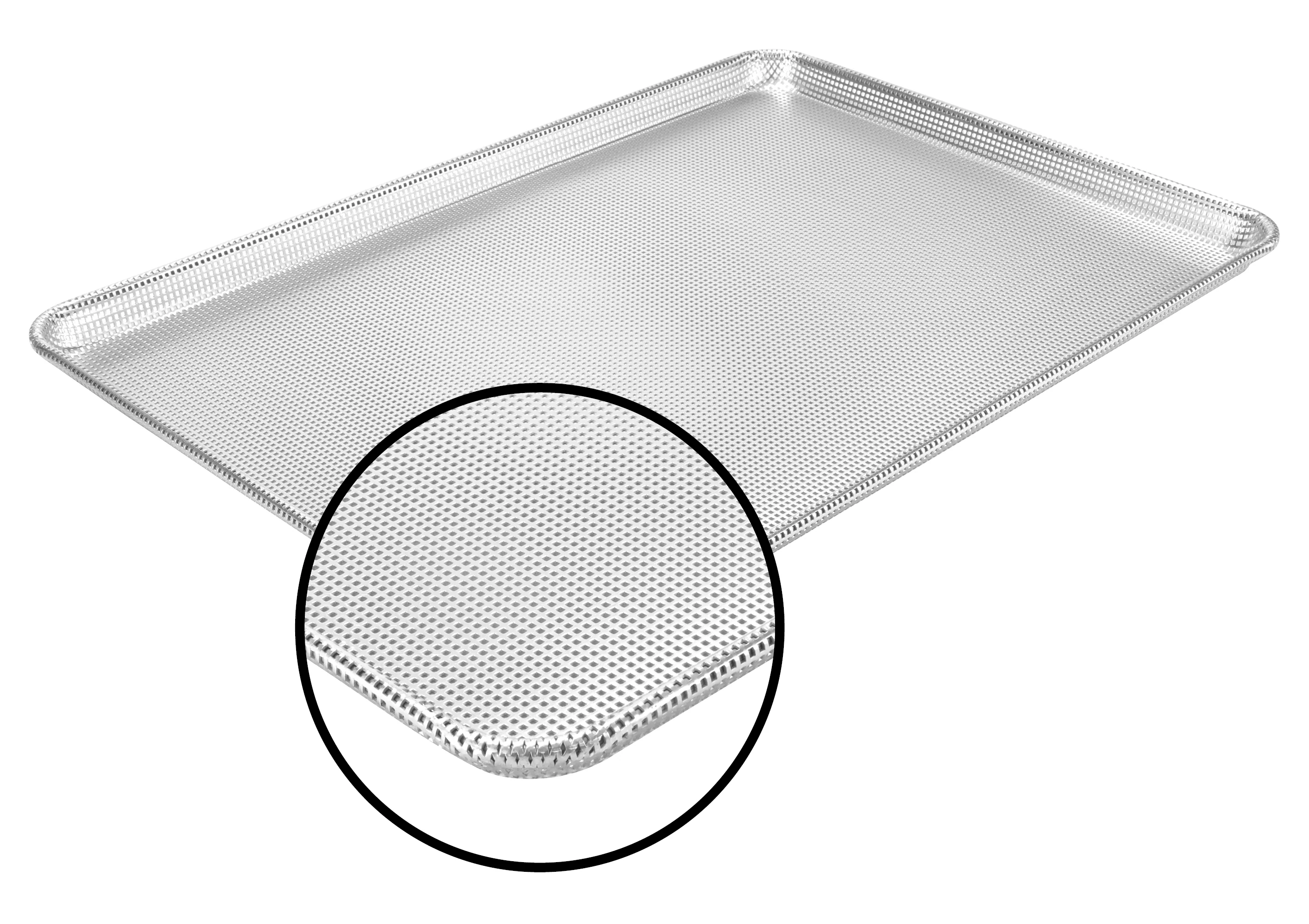 Winco ALXN-1826P 26 Inch Full-Size Perforated Sheet Pan 16 Gauge Aluminum with Glazed Finish - Image 2