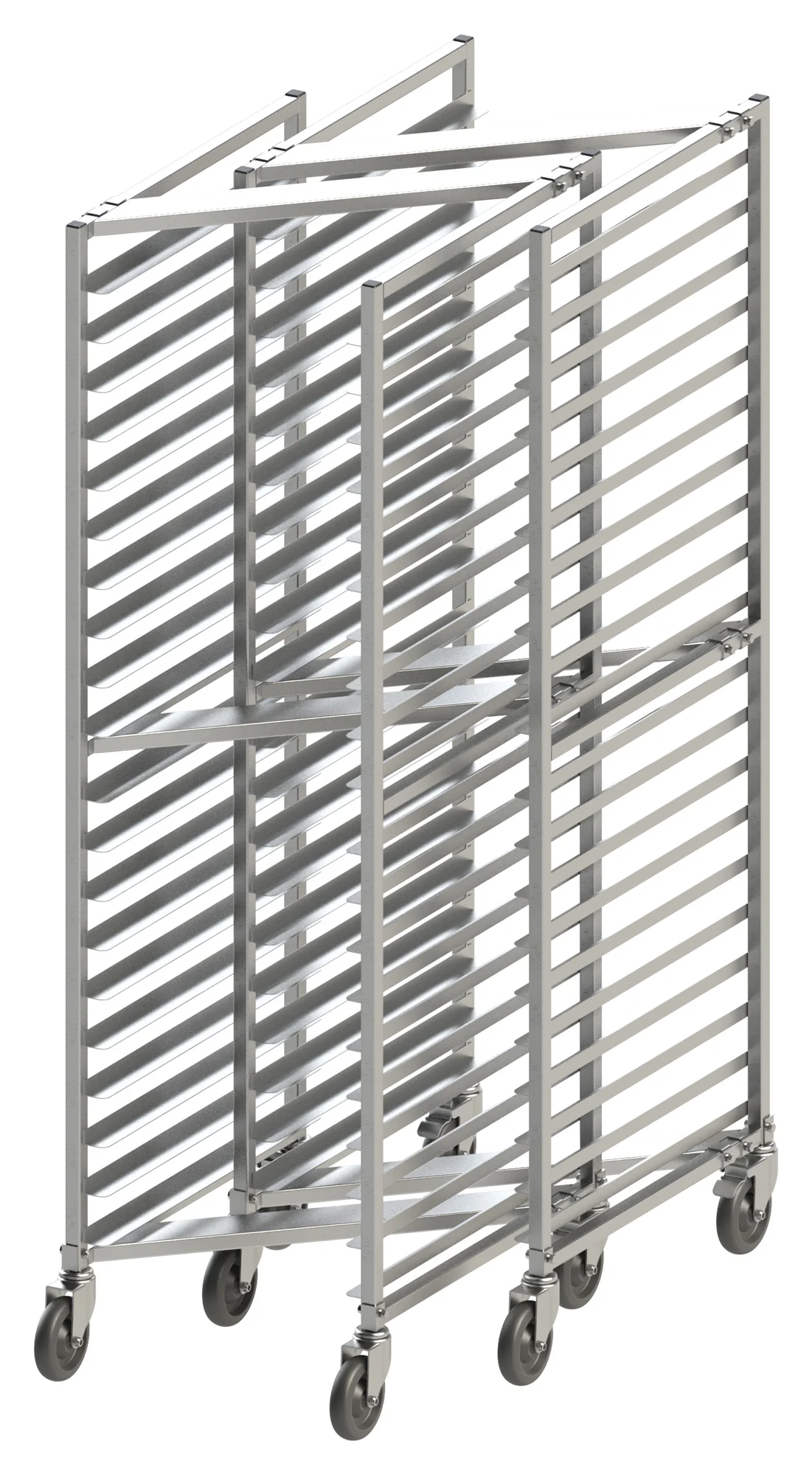 Winco ALZK-20BK 22 Inch Nesting Sheet Pan Rack Aluminum with 20 Full-size Pans - Image 3