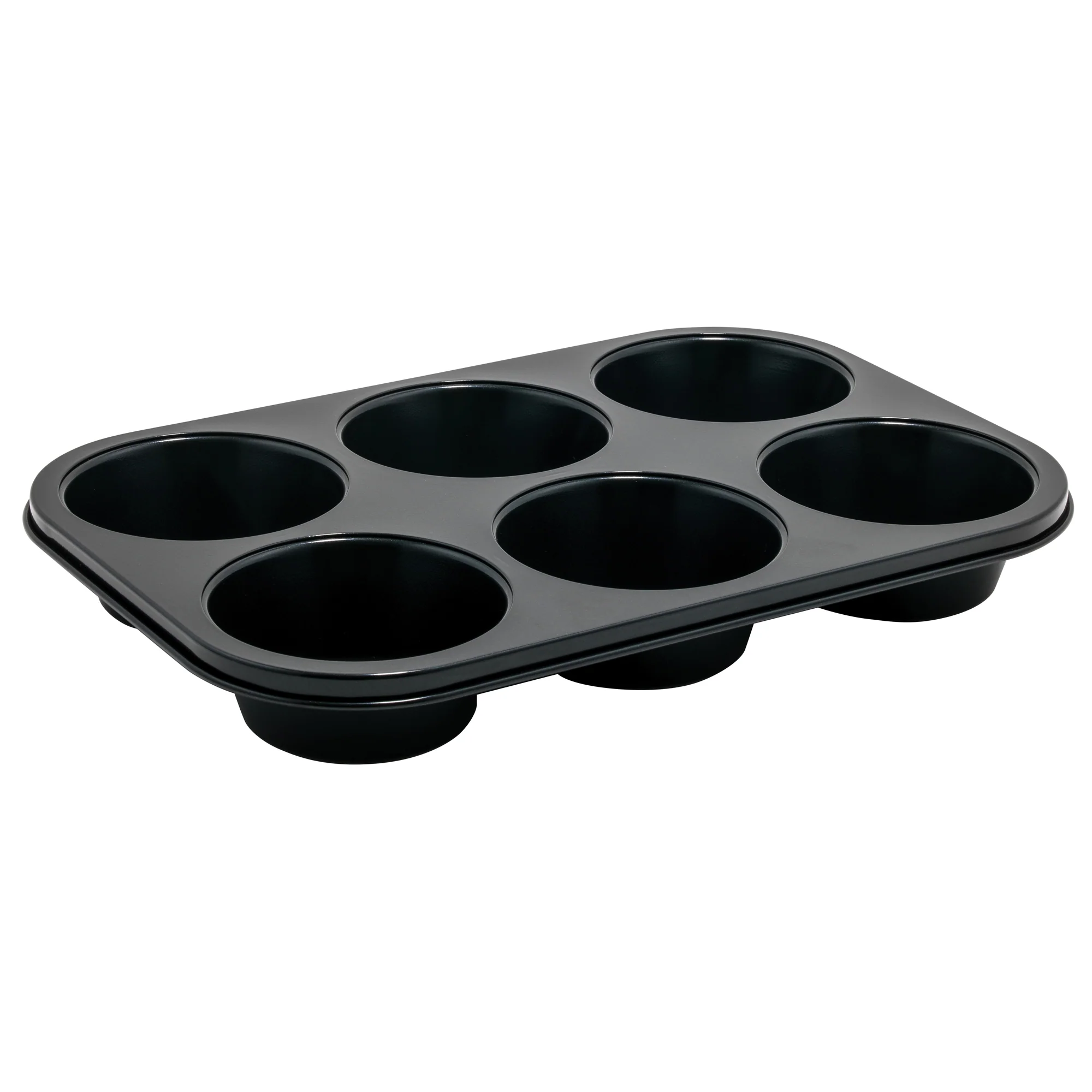 Winco AMF-6NS 13 Inch Carbon Steel Jumbo Muffin Pan Non-Stick 6 Cups - Image 3