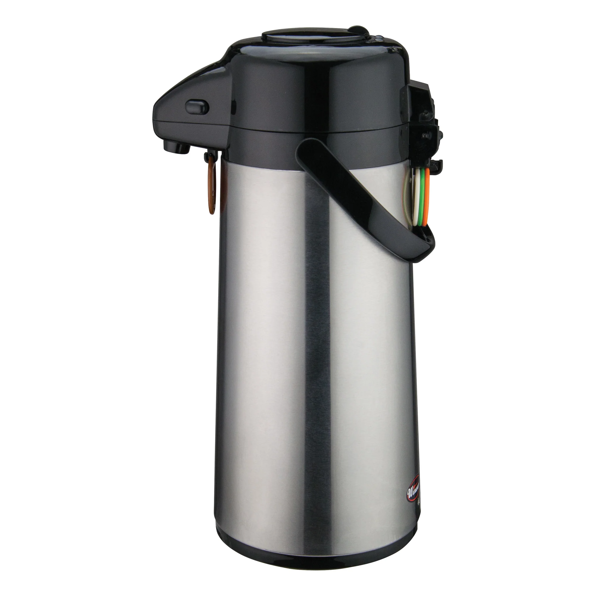 Winco AP-522 2.2 Liter Airpot Push Button Double Wall Insulated Glass Liner