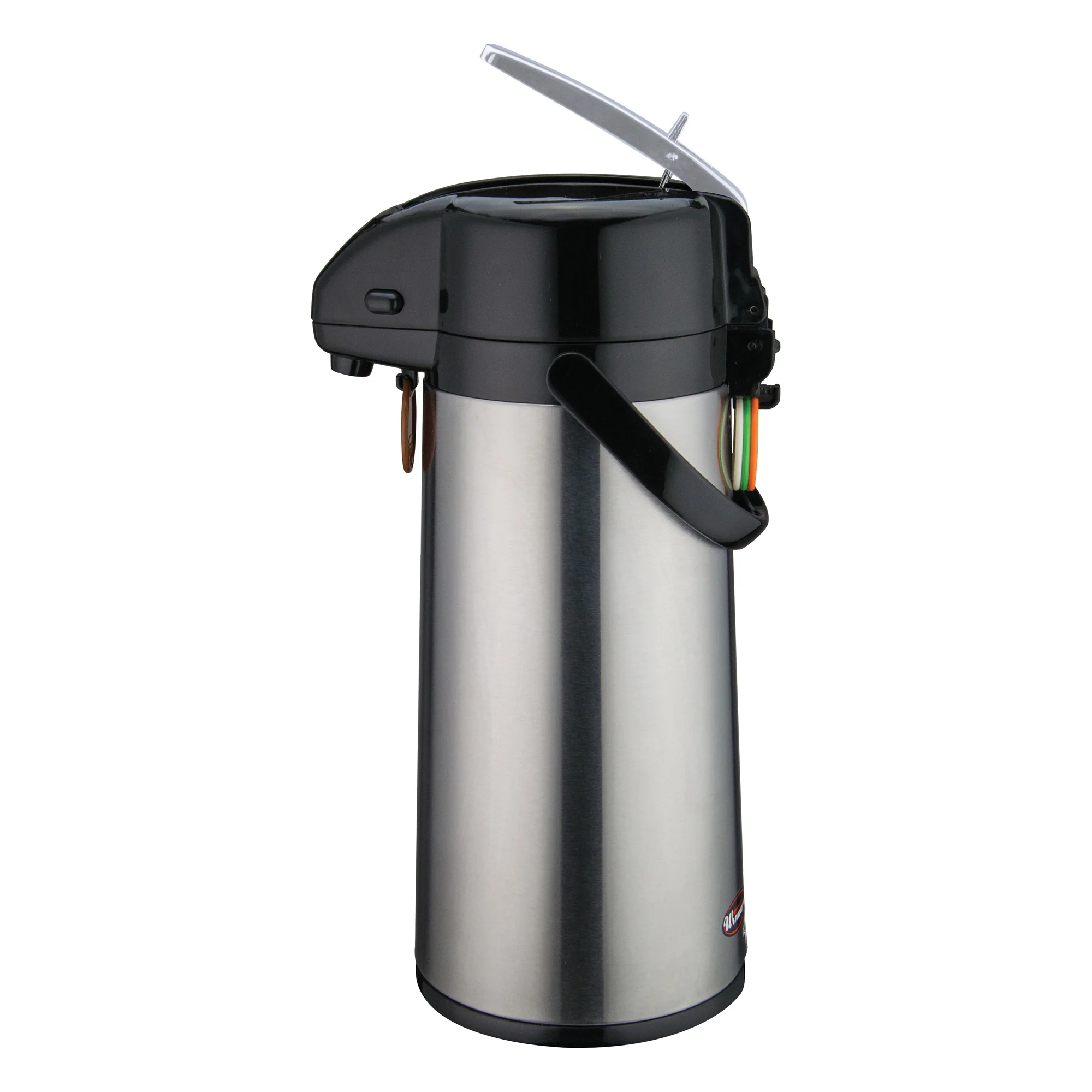 Winco AP-822 2.2 Liter Lever-Top Airpot Glass Liner with Tags Stainless Steel - Image 4