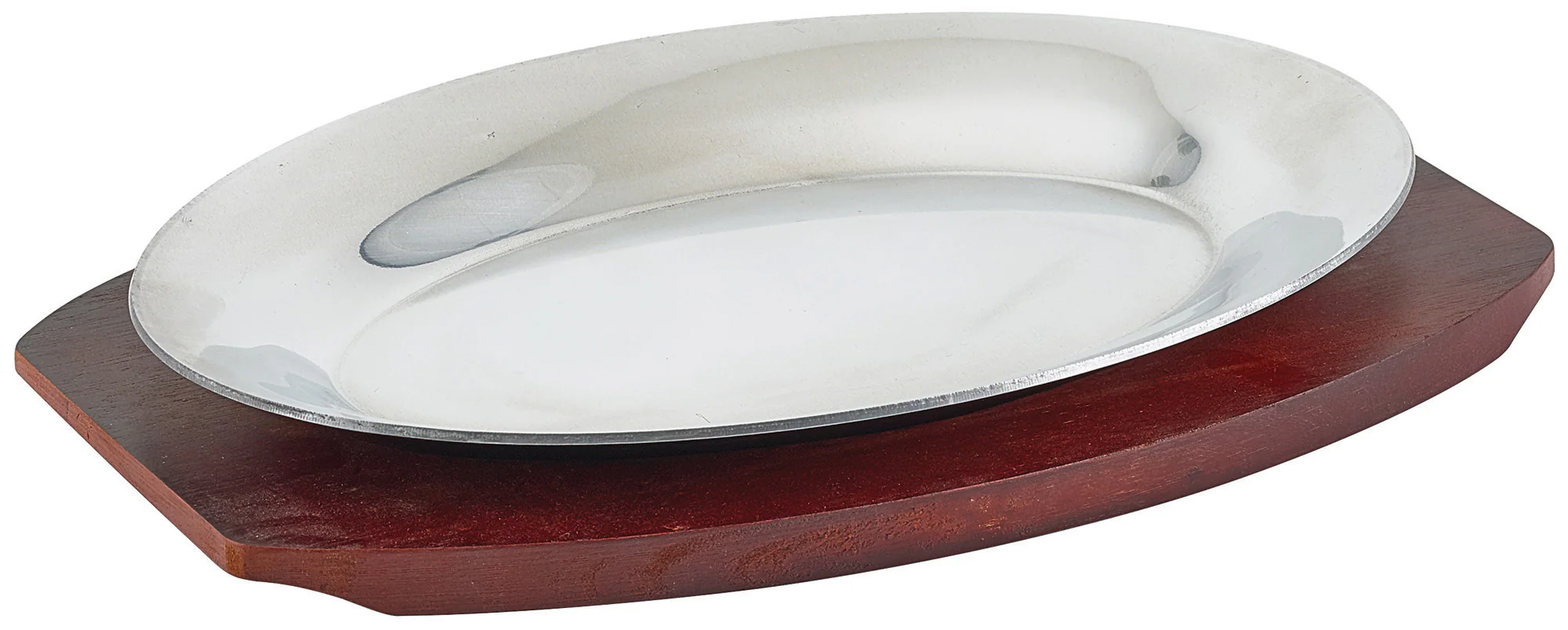 Winco APL-10 10 Inch Oval Aluminum Sizzling Platter Oven Safe - Image 2