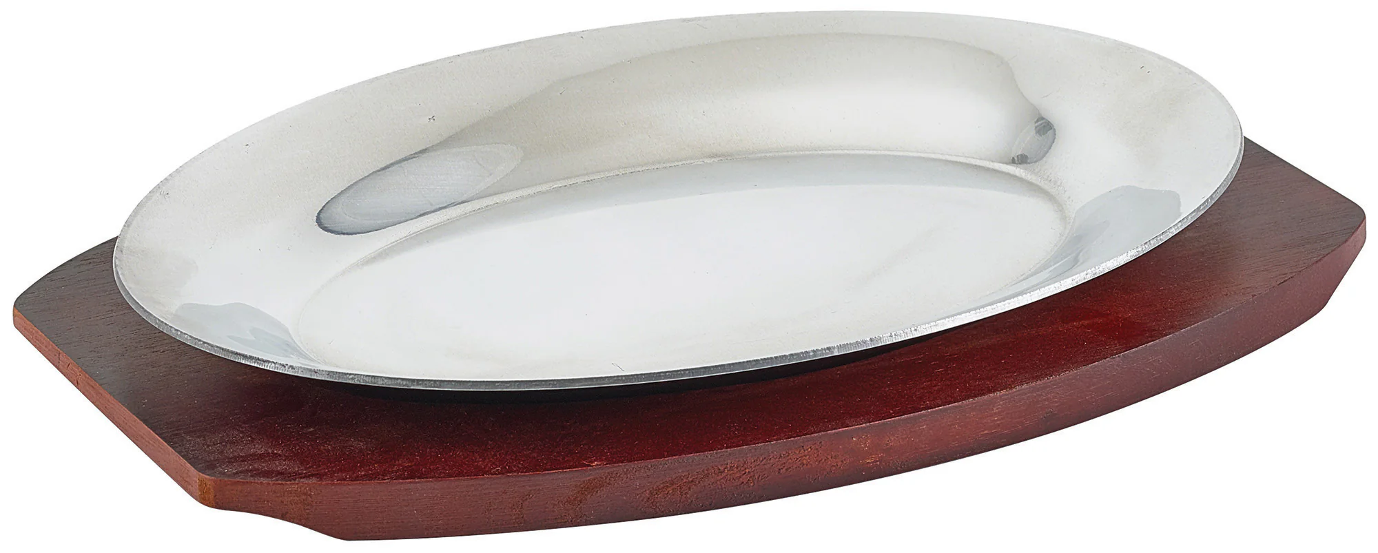 Winco APL-11UL 11 Inch Oval Underliner for Sizzling Platter Wood - Image 2