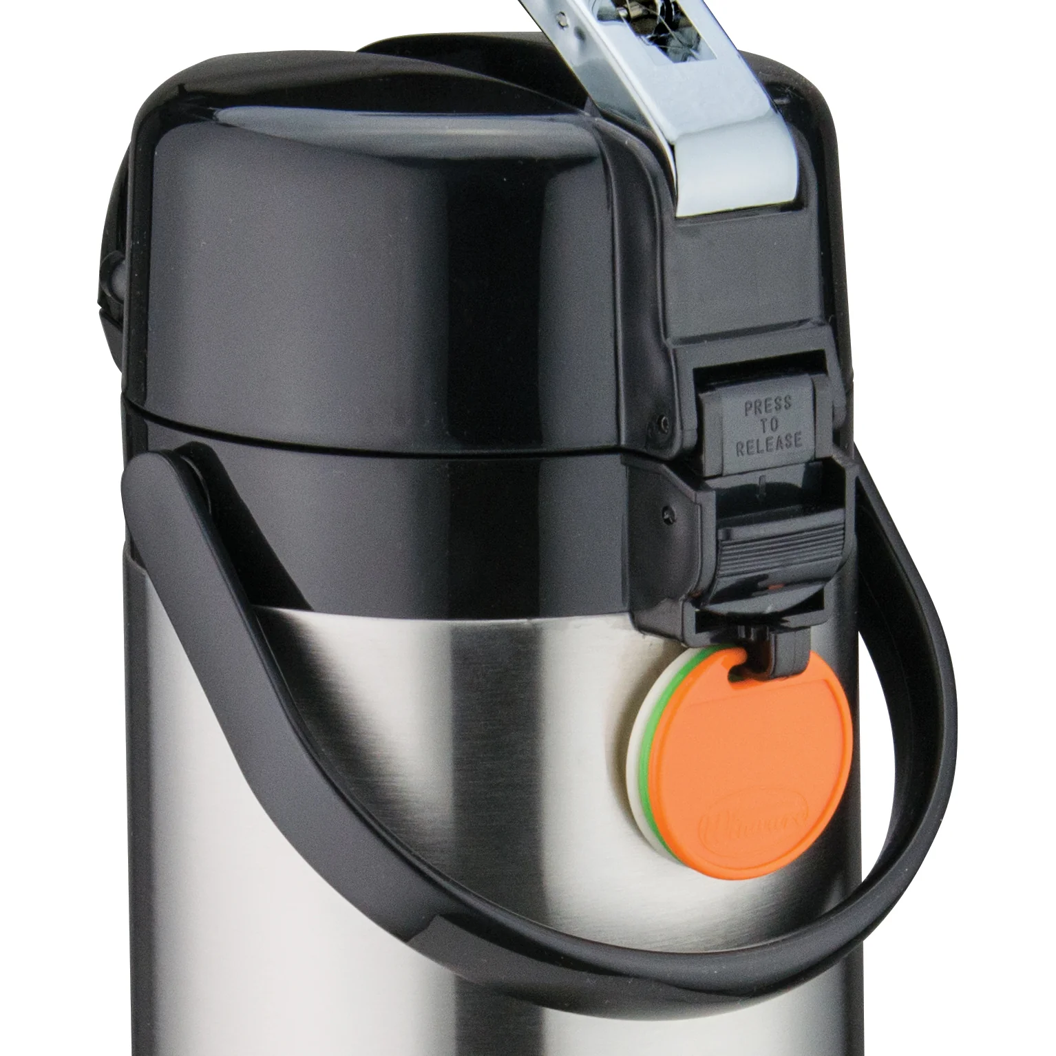 Winco APSK-725 2.5 Liter Airpot Lever-Top Double Wall Insulated Stainless Steel - Image 4