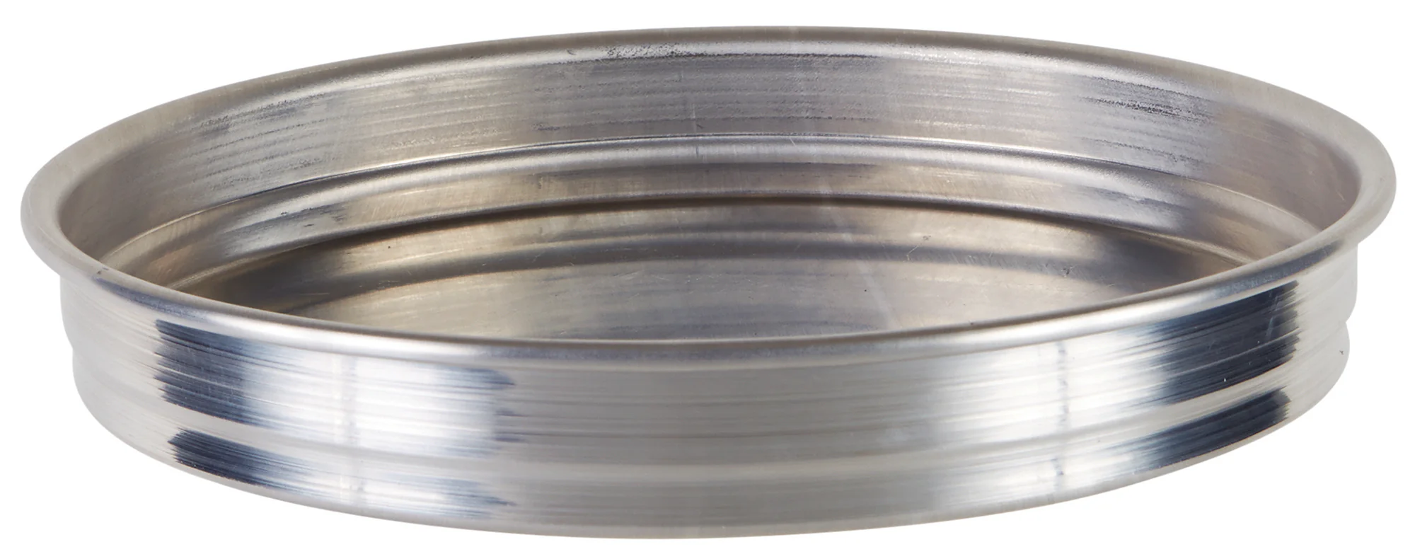 Winco APZK-0815 8 Inch Diameter Aluminum Pizza Pan Round Stackable - Image 2