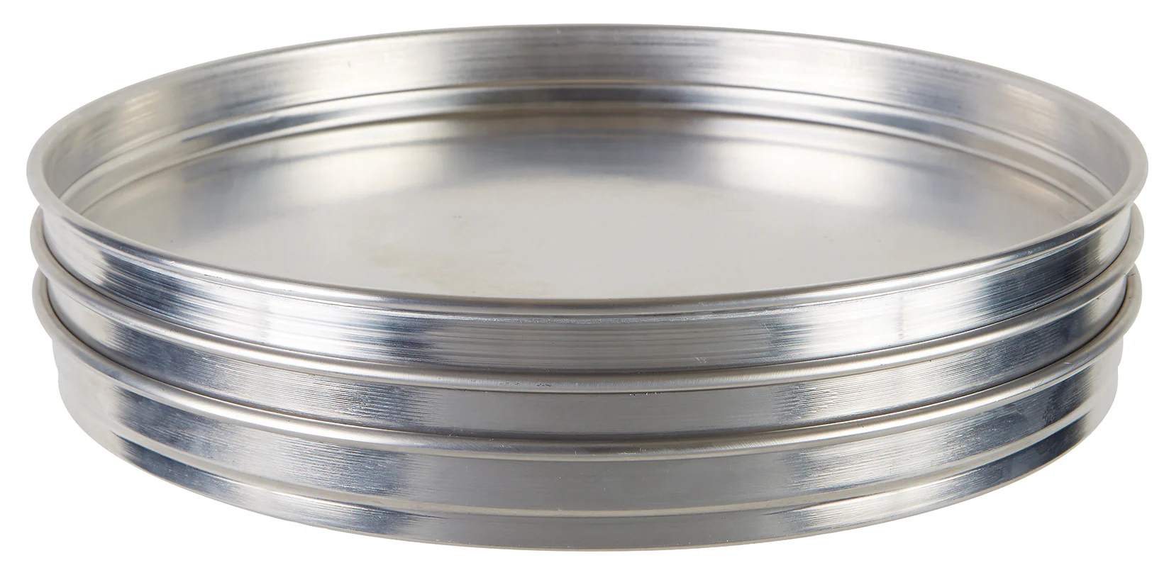 Winco APZK-1015 10 Inch Pizza Pan Round Deep Dish Stackable Aluminum - Image 2
