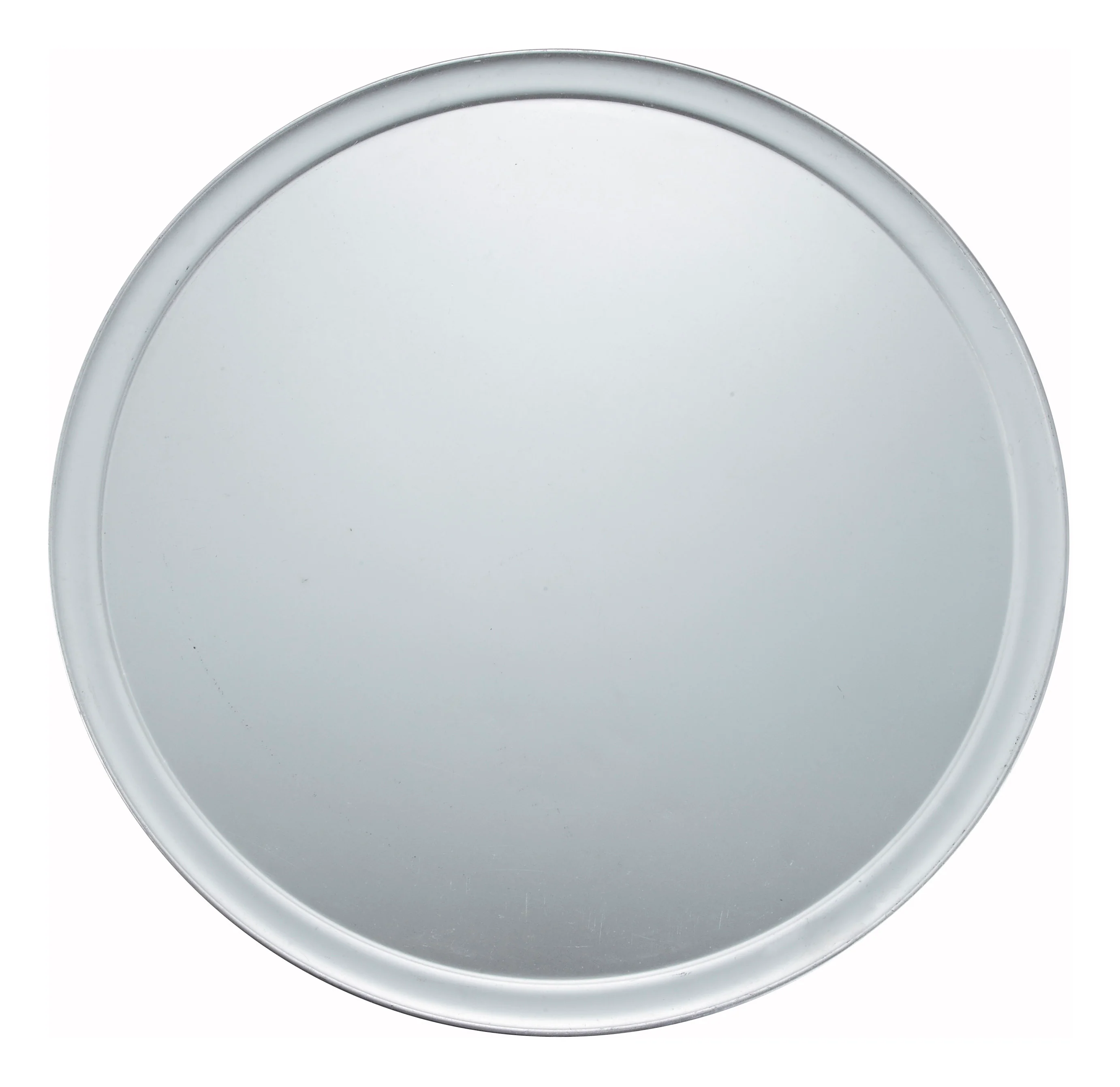 Winco APZT-19 19 Inch Diameter Aluminum Pizza Pan Round with Wide Rim - Image 2