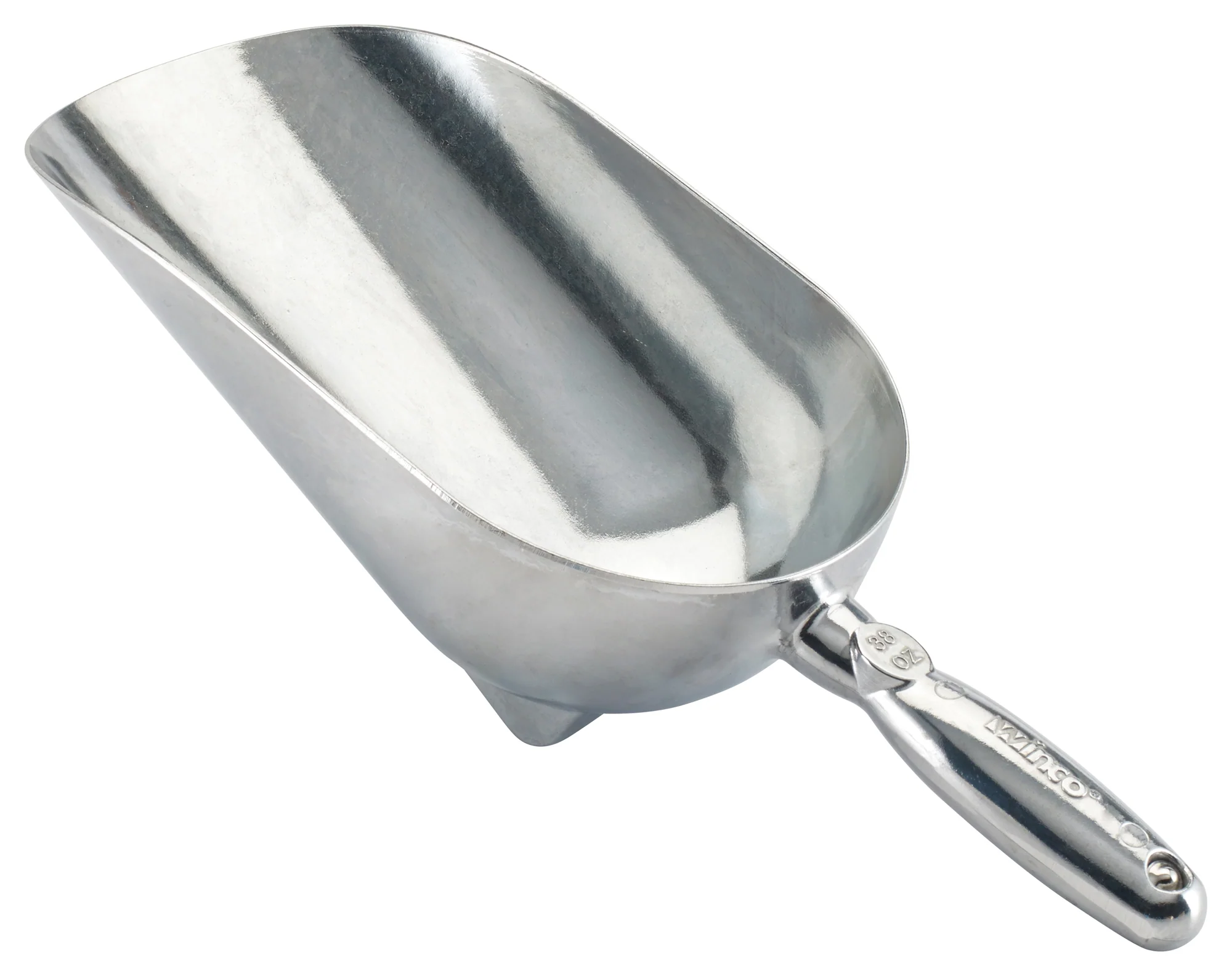 Winco AS-38 38 Oz Aluminum Utility Scoop Hand Wash Only - Image 3