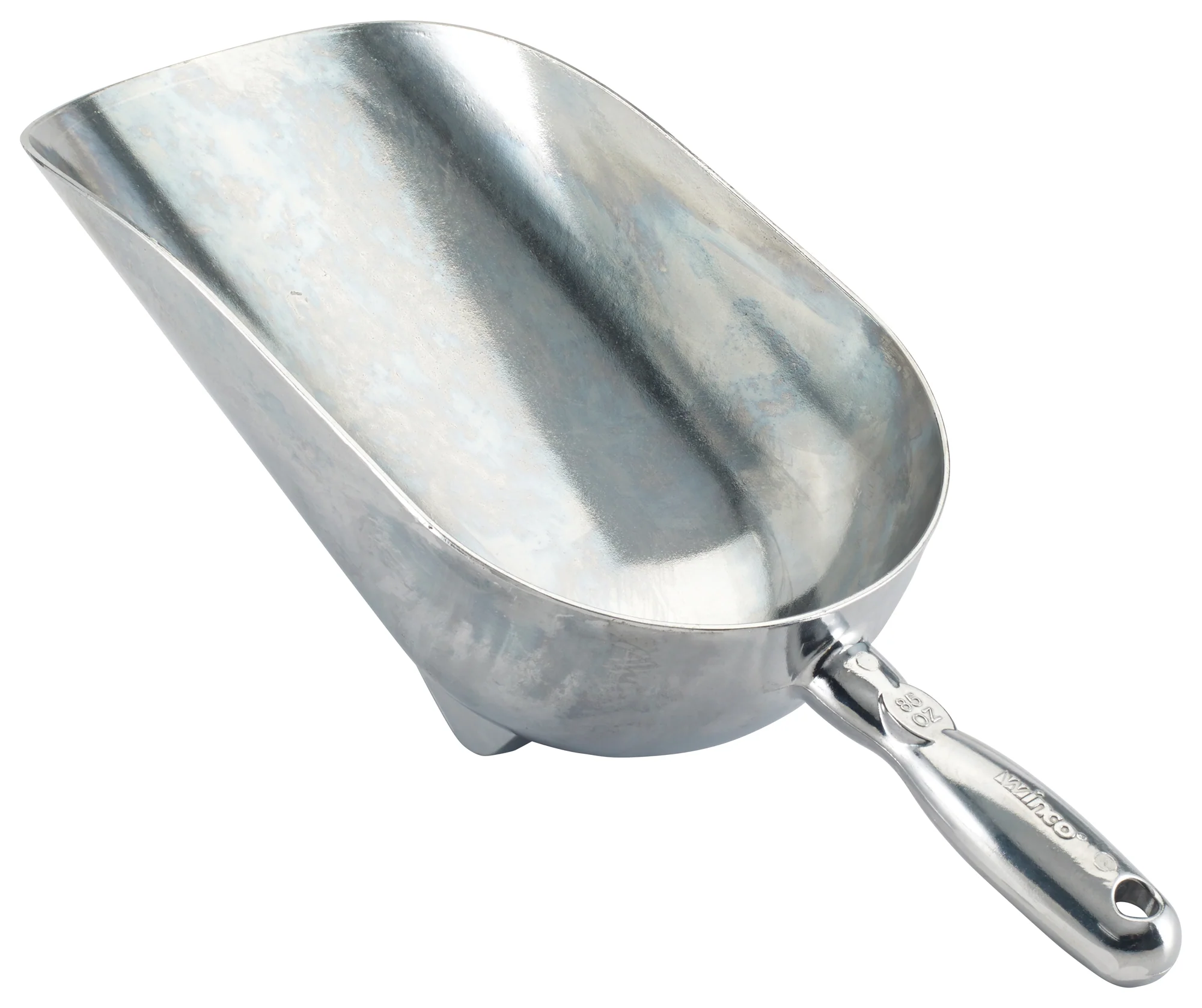 Winco AS-85 85 Oz Aluminum Scoop Hand Wash Only Utility Tool - Image 2