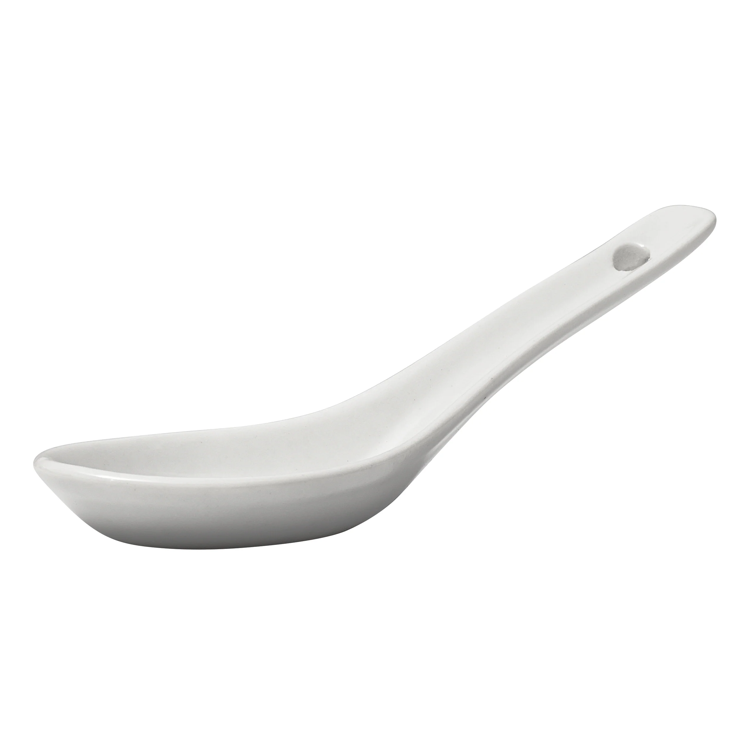 Winco ASS-55 Soup Spoon 5-1/2"L X 2"W X 1/2"H Porcelain - Image 3