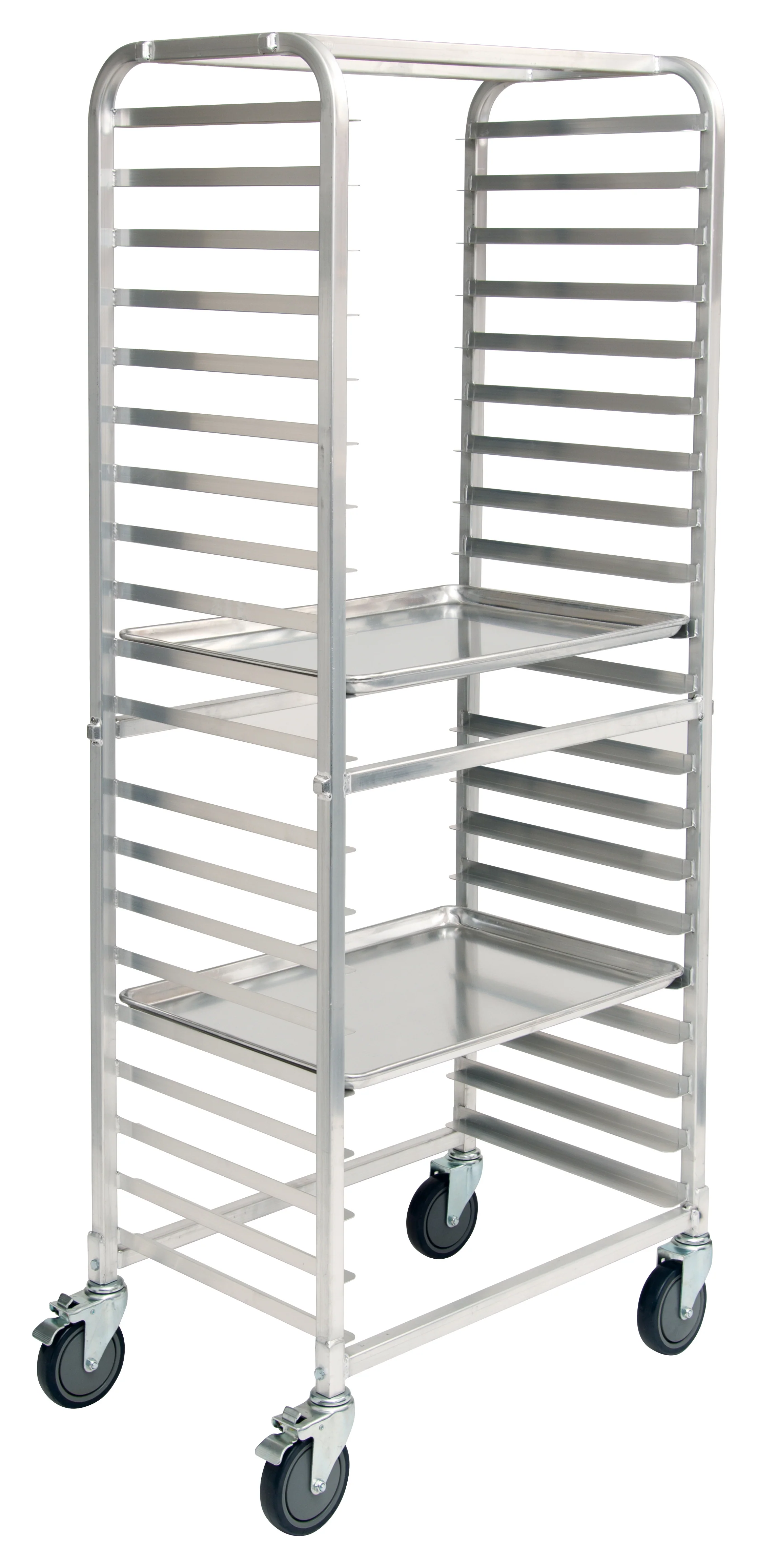 Winco AWRS-20BK 29-1/2 Inch Mobile Sheet Pan Rack Aluminum with 20 Slots - Image 3