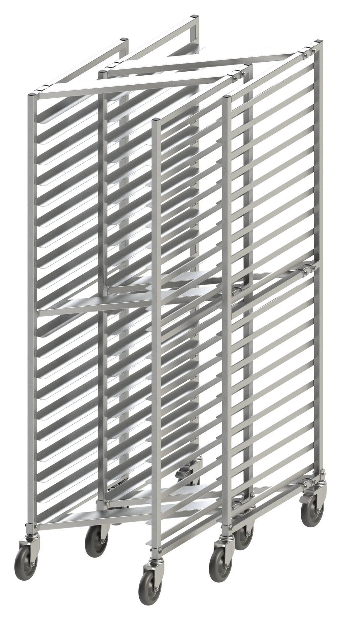 Winco AWZK-20 22 Inch Nesting Sheet Pan Rack Aluminum 20 Pans Capacity - Image 2