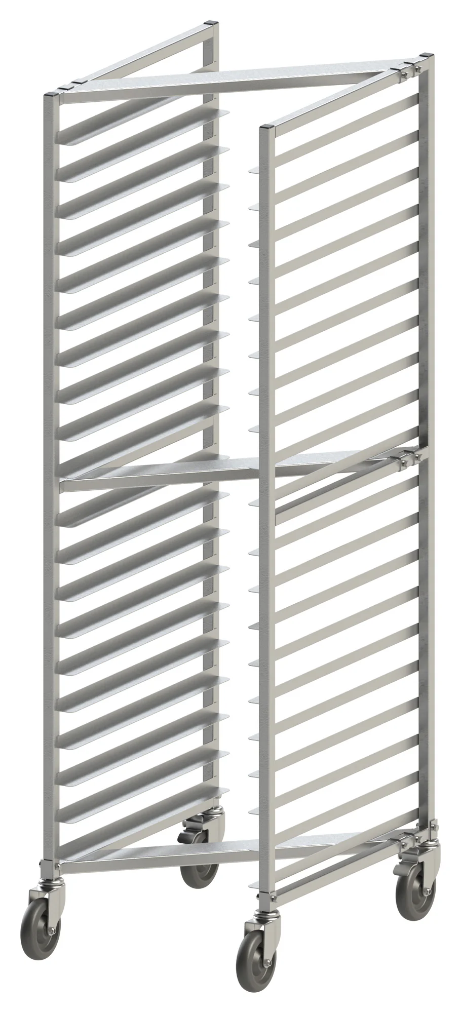 Winco AWZK-20 22 Inch Nesting Sheet Pan Rack Aluminum 20 Pans Capacity - Image 3