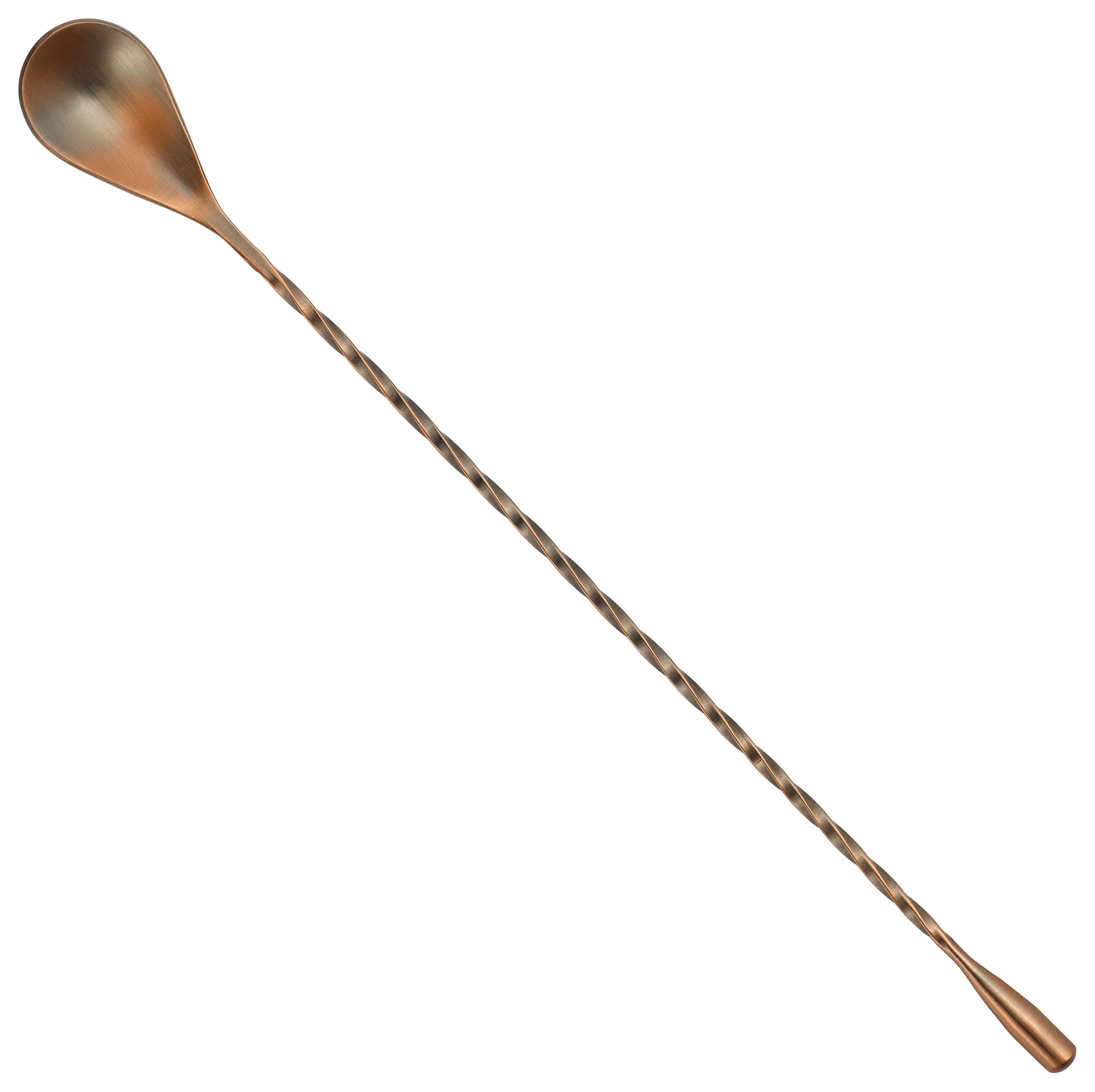 Winco BABS-12AC 12 Inch Bar Spoon Teardrop End Antique Copper Finish Stainless Steel - Image 6