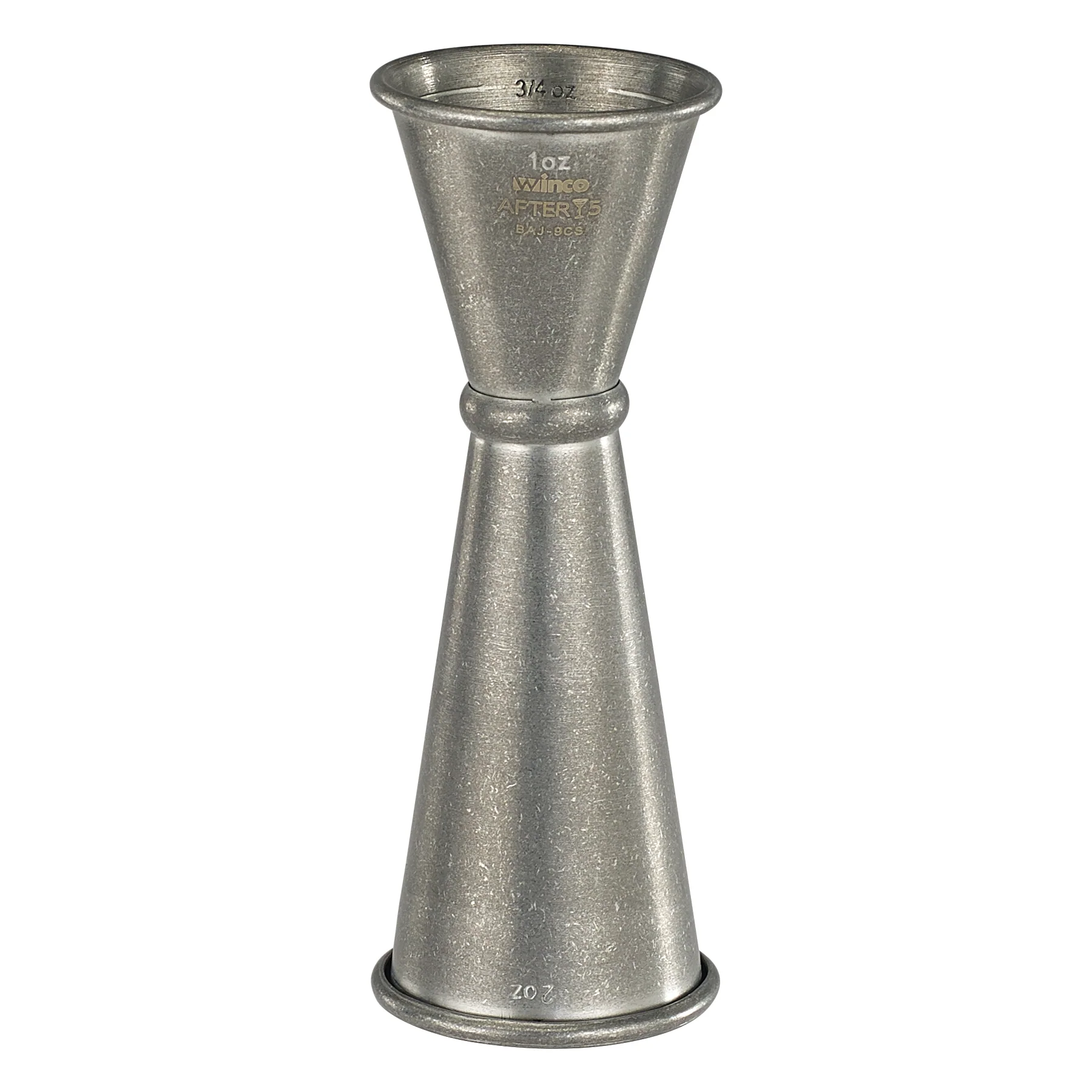 Winco BAJ-9CS 2 Oz Jigger with Inner Marking Lines Crafted Finish Stainless Steel
