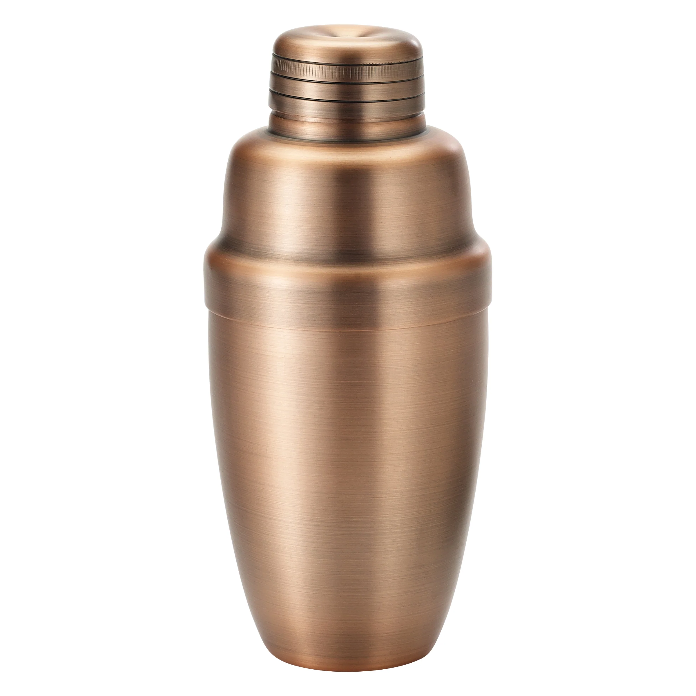 Winco BASS-16AC 16 Oz Shaker Set 3 Piece Heavyweight Antique Copper Stainless Steel - Image 3