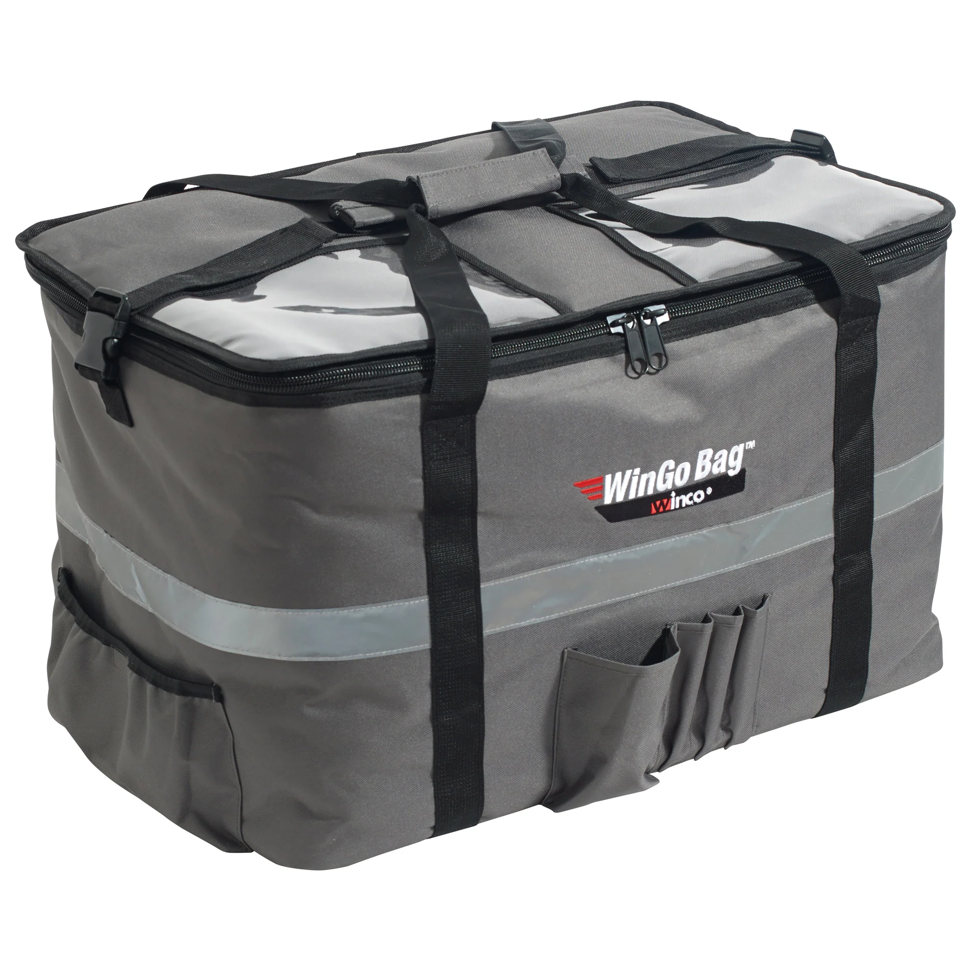 Winco BGCB-2314 23 Inch Waterproof Insulated Food Carrier with Pockets and Straps - Image 4