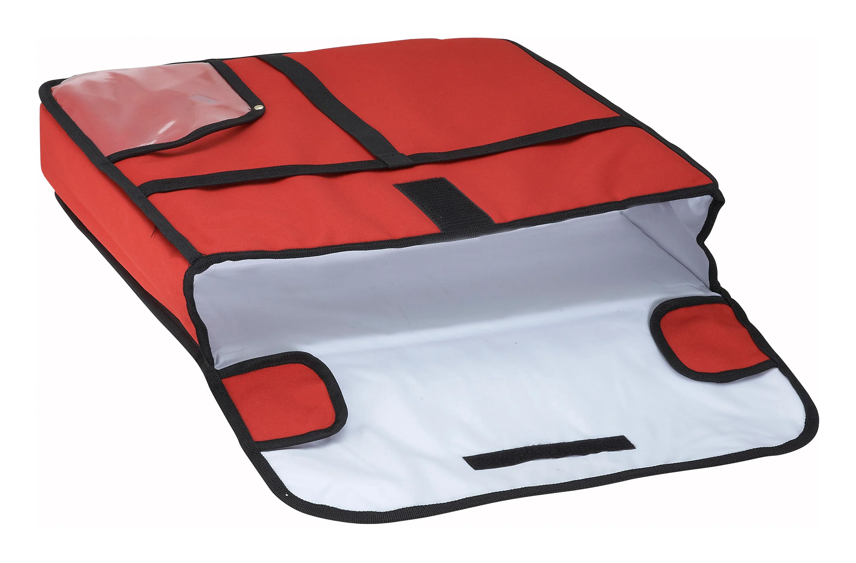 Winco BGPZ-20 20 Inch Pizza Delivery Bag Insulated Polyester Red with EPE Filling - Image 3