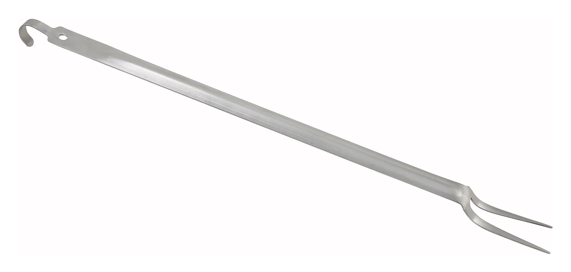 Winco BHKF-21 21 Inch Basting Fork 2.0mm Heavy Duty with Hang Hook Stainless Steel - Image 2