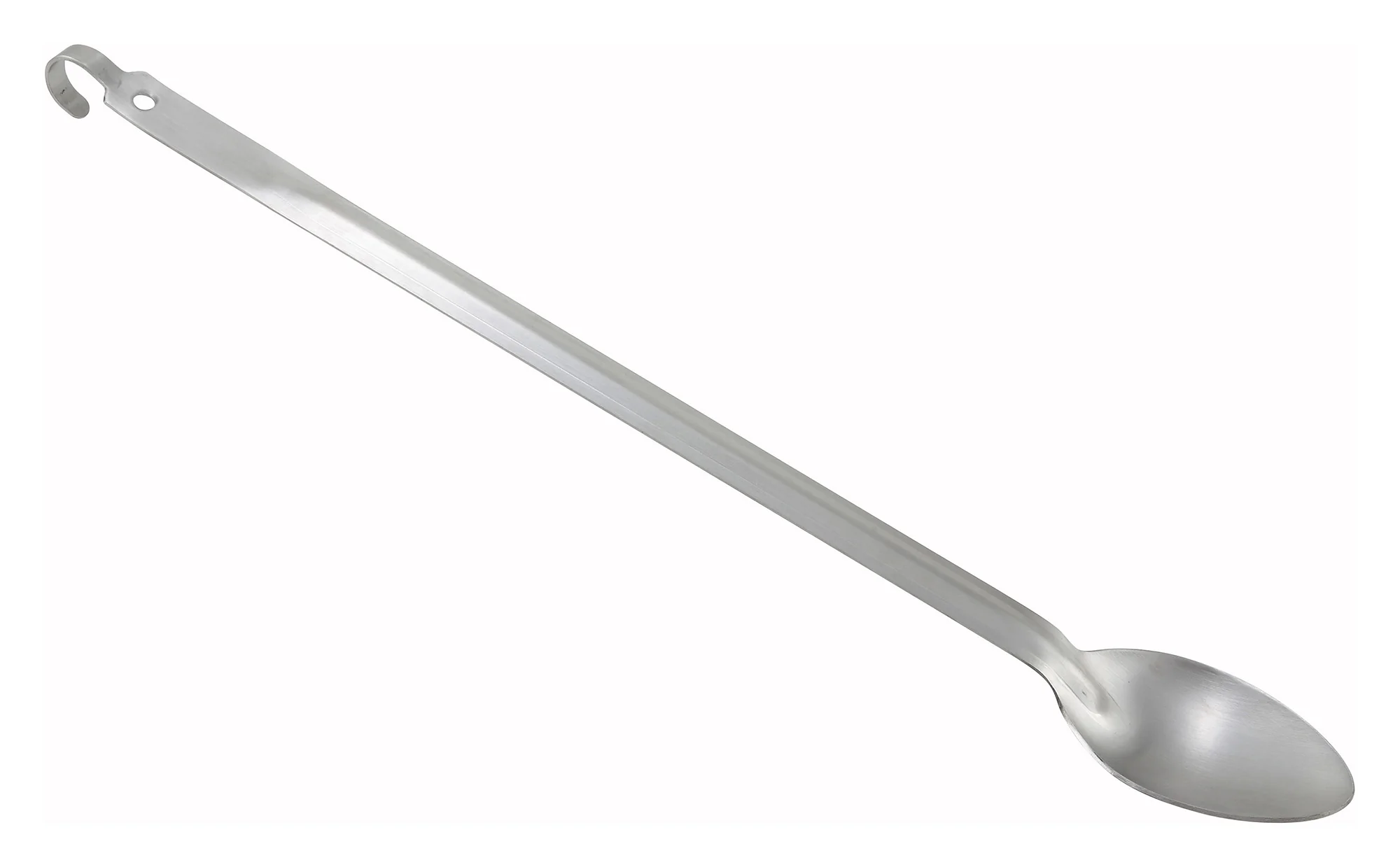 Winco BHKS-21 21 Inch Basting Spoon Solid Heavy Duty Stainless Steel with Hang Hook - Image 2