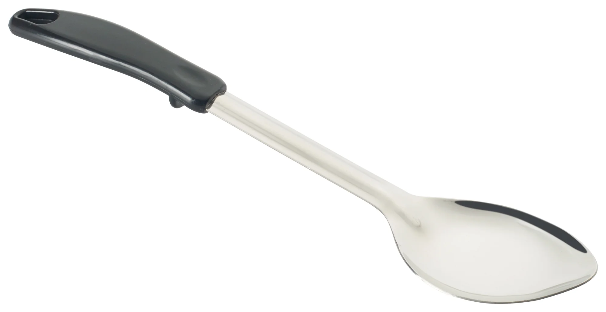 Winco BHOP-13 13 Inch Solid Serving Spoon Stainless Steel Black Polypropylene Handle - Image 2