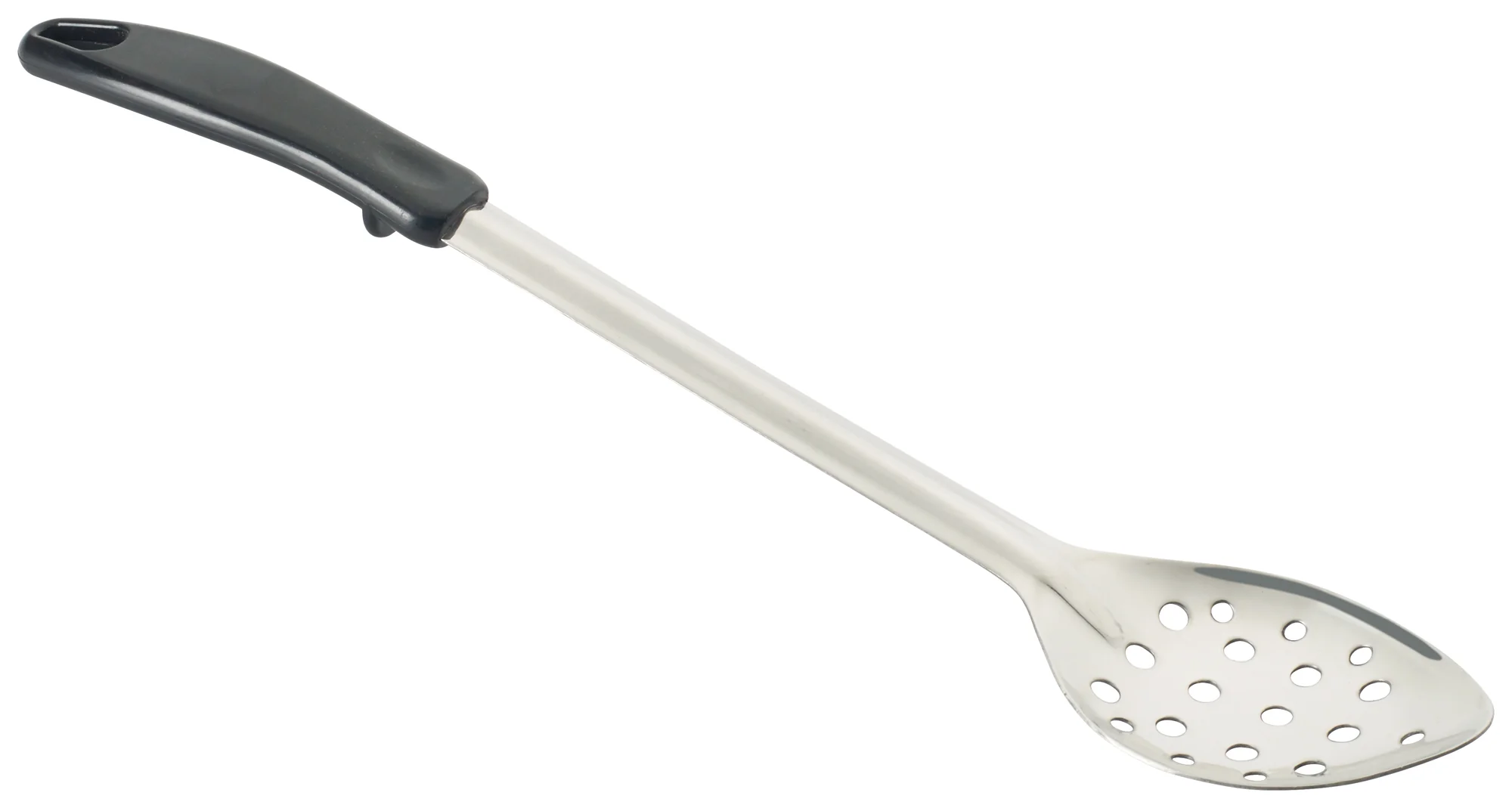 Winco BHPP-15 15 Inch Perforated Serving Spoon with Black Polypropylene Handle Stainless Steel - Image 2
