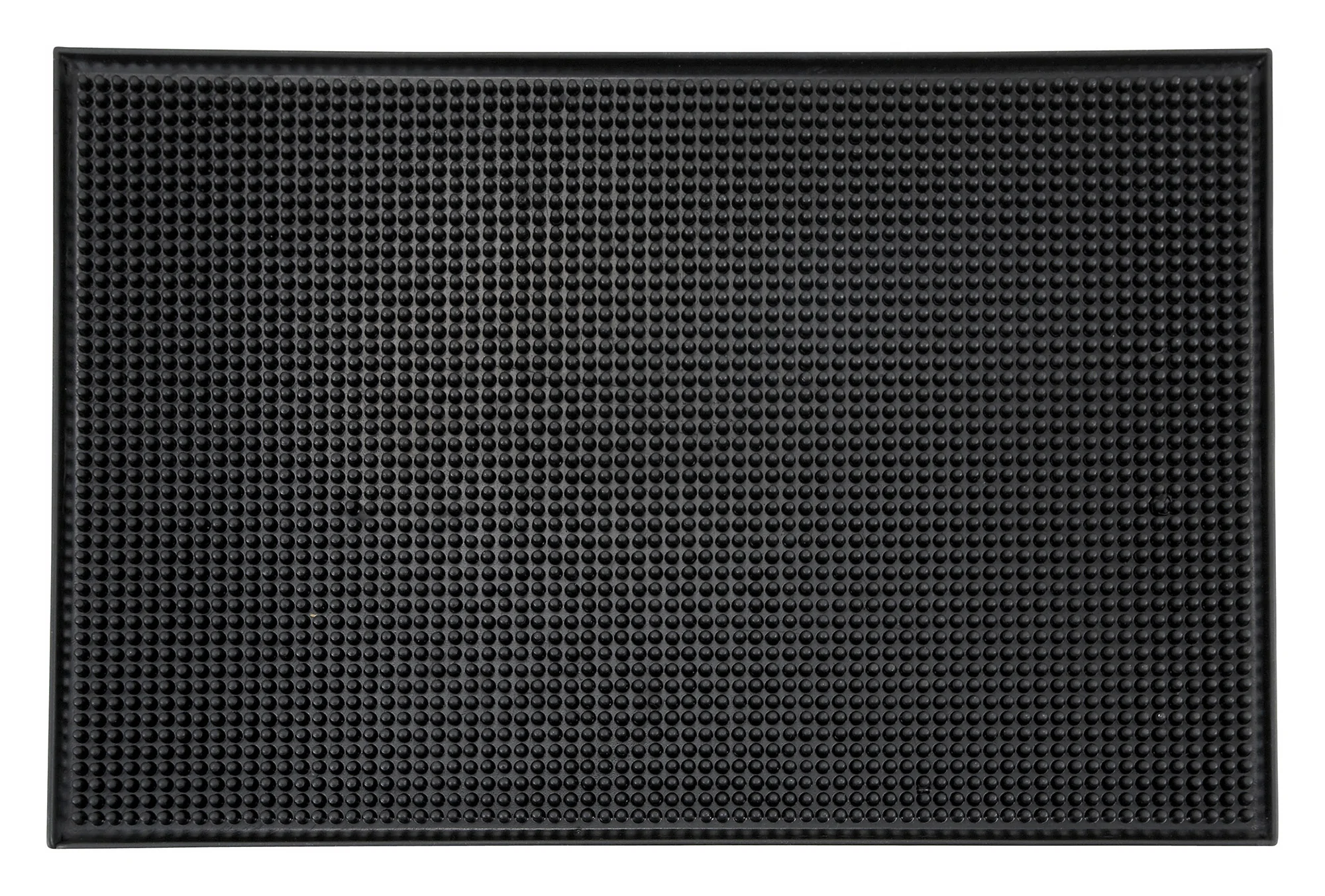 Winco 18" x 12" Rubber Bar Service Mat - NSF Black