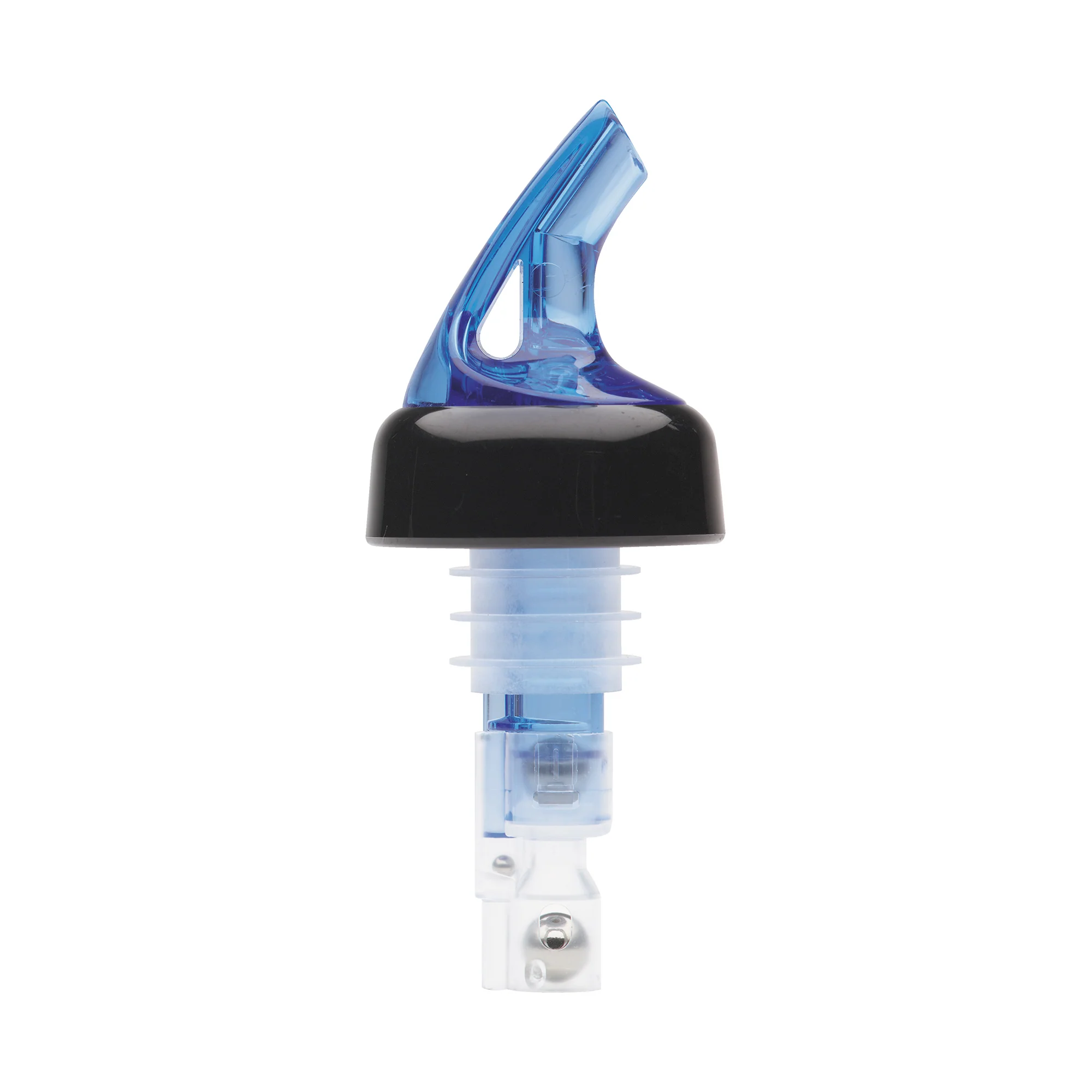 Winco BMP-3150B Bar Maid 1-1/2 oz "Premium Pour" Measured Pourers, Blue with Black Collar - 12 Pieces/Pack - Image 2