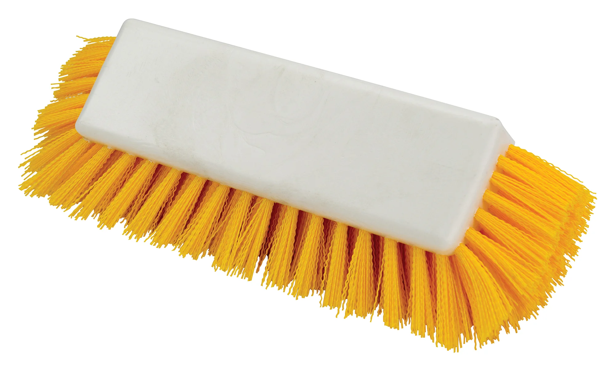Winco BRF-12Y 12 Inch Floor Brush Head Only Multi-Surface PVC Yellow - Image 2