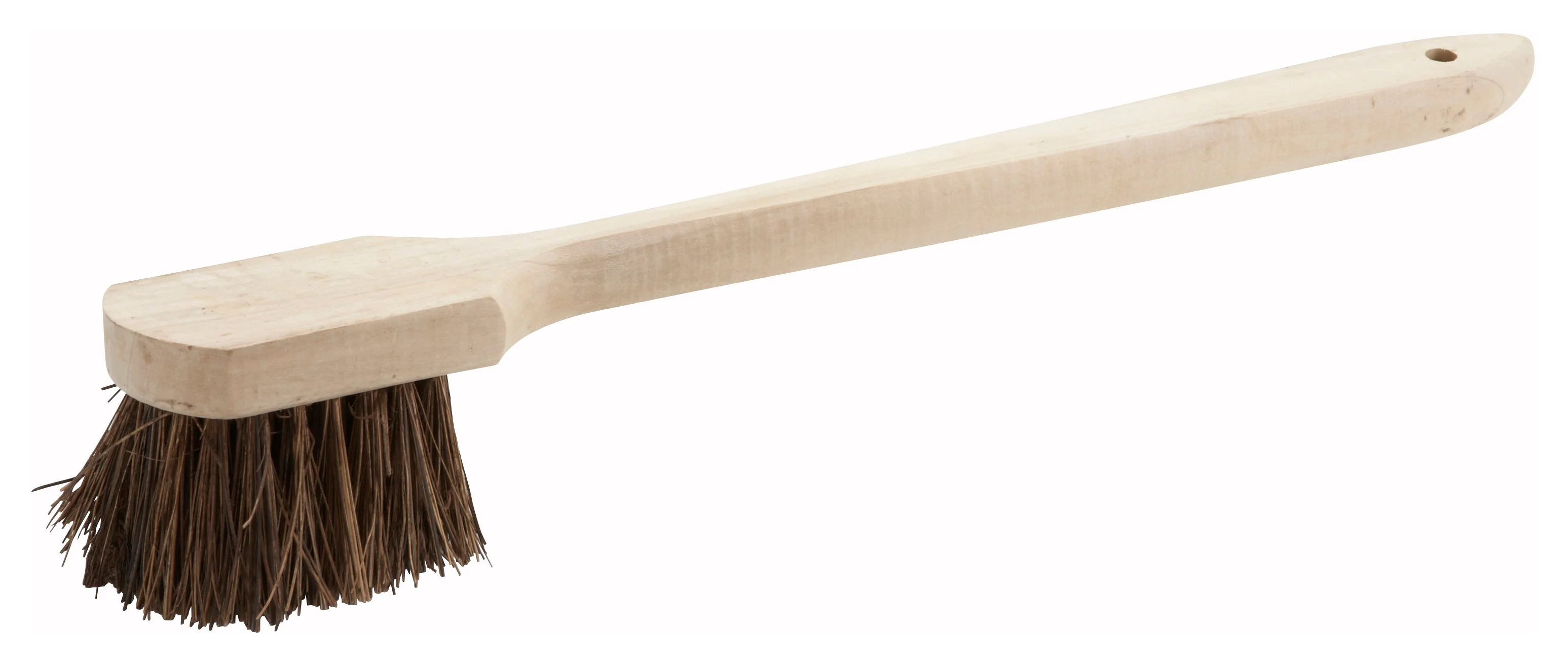 Winco BRP-20 20 Inch Pot Brush Wood Handle Coir Bristles Cleaning Tool - Image 2