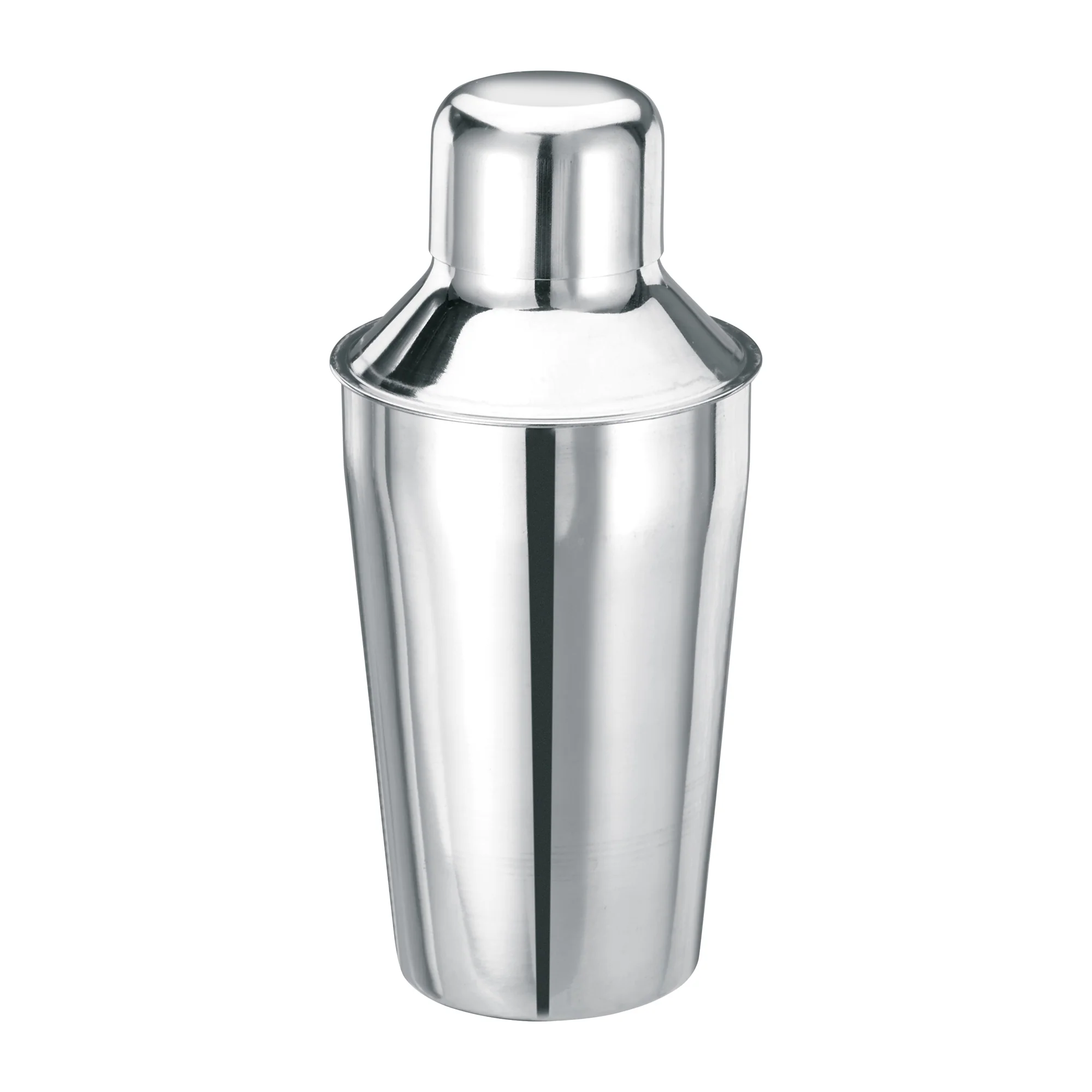 Winco BS-310 10 Oz Bar Cocktail Shaker Set 3 Piece Stainless Steel with Cap and Strainer - Image 2
