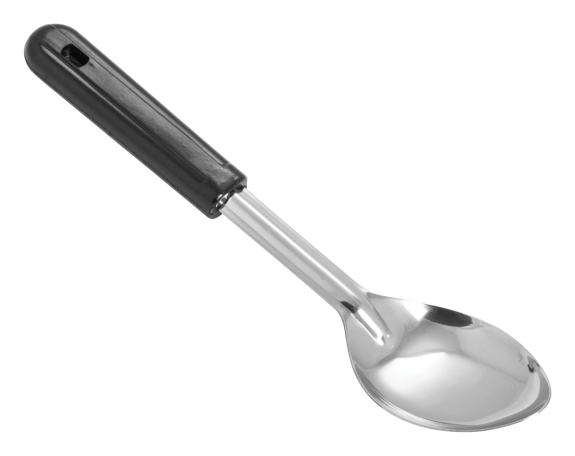 Winco BSOB-11 11 Inch Basting Spoon Solid with Bakelite Handle Black Stainless Steel - Image 2