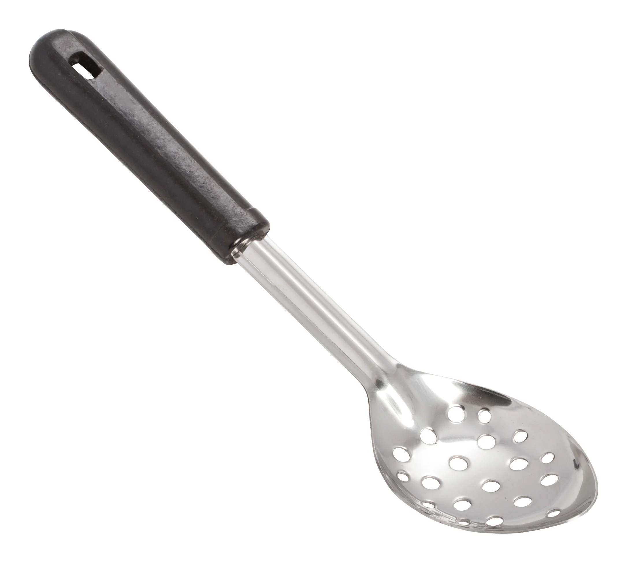 Winco BSPB-11 11 Inch Perforated Basting Spoon Black Bakelite Handle Stainless Steel - Image 2