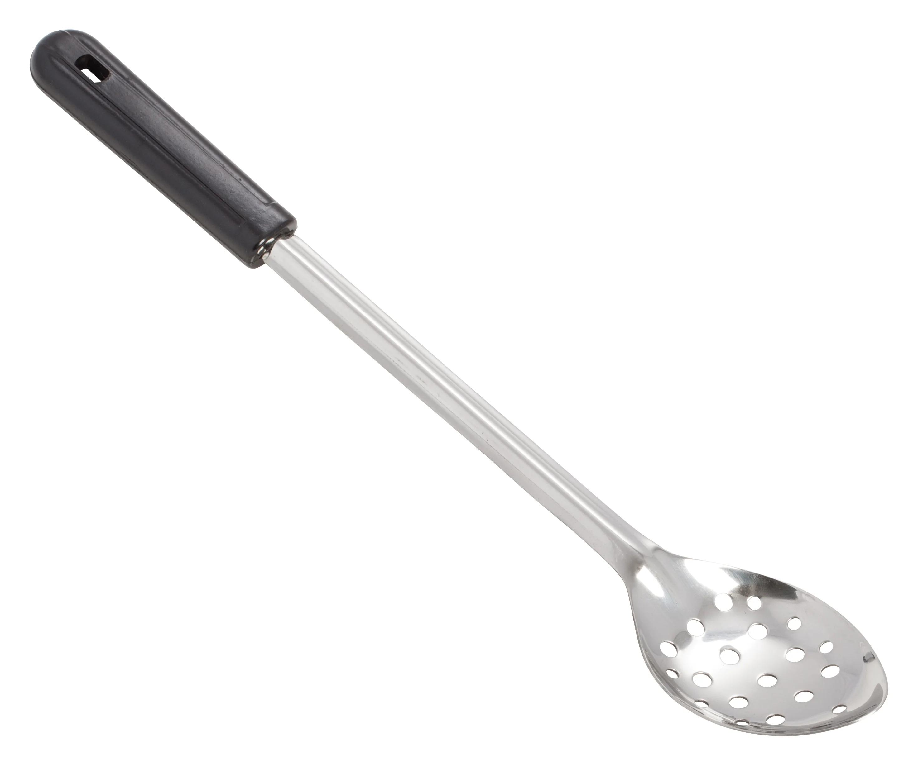 Winco BSPB-15 15 Inch Perforated Basting Spoon Black Bakelite Handle Stainless Steel - Image 2