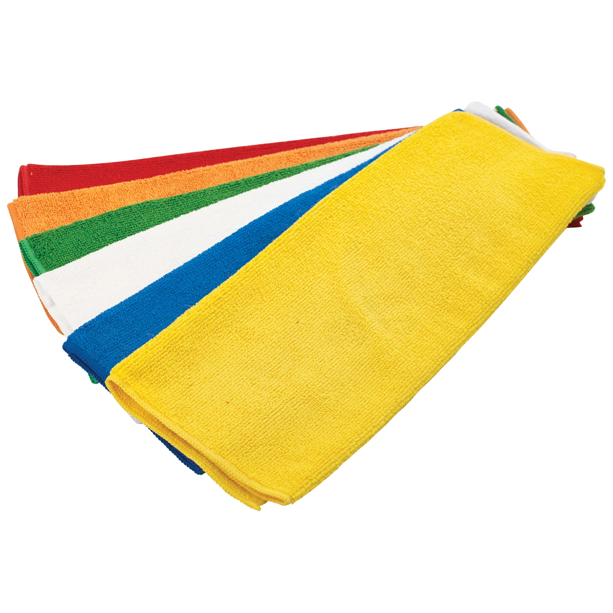 Winco BTM-16AC 16 Inch Microfiber Bar and Kitchen Towel Set - 6 Packs - Image 5
