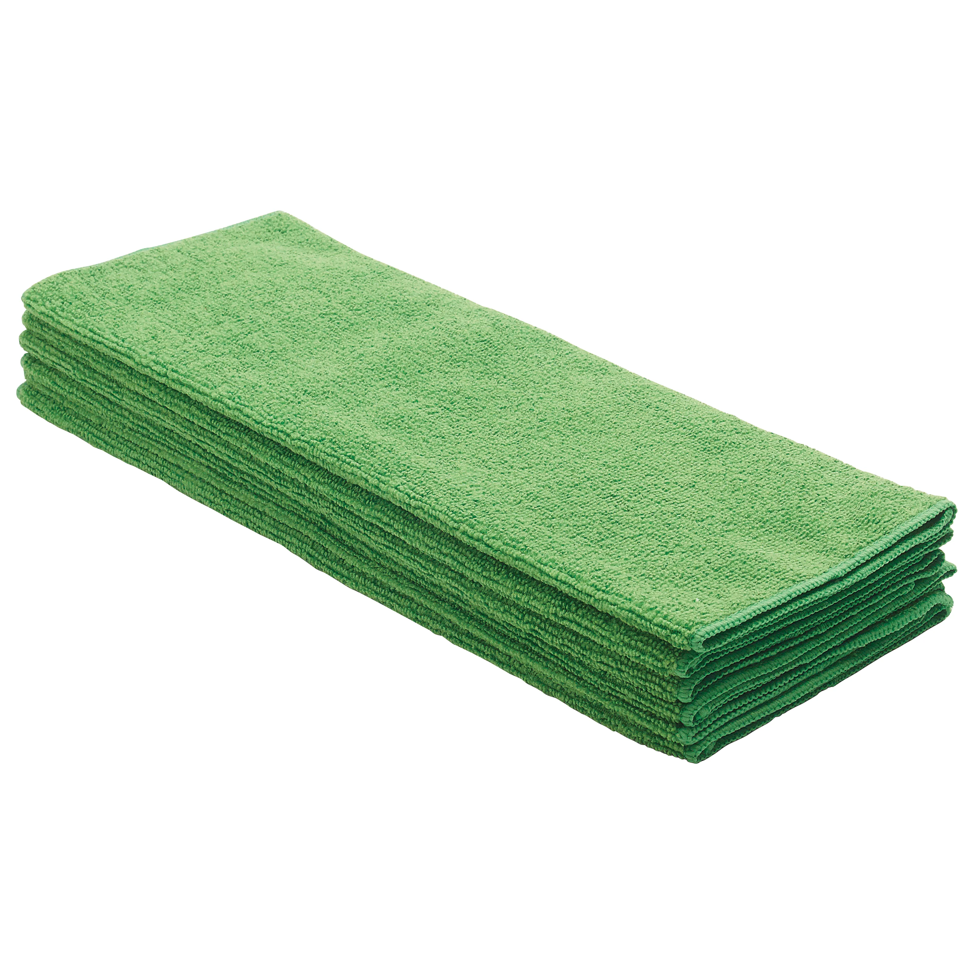 Winco BTM-16G 16 Inch Green Microfiber Towel Set with 6 Packs - Image 2
