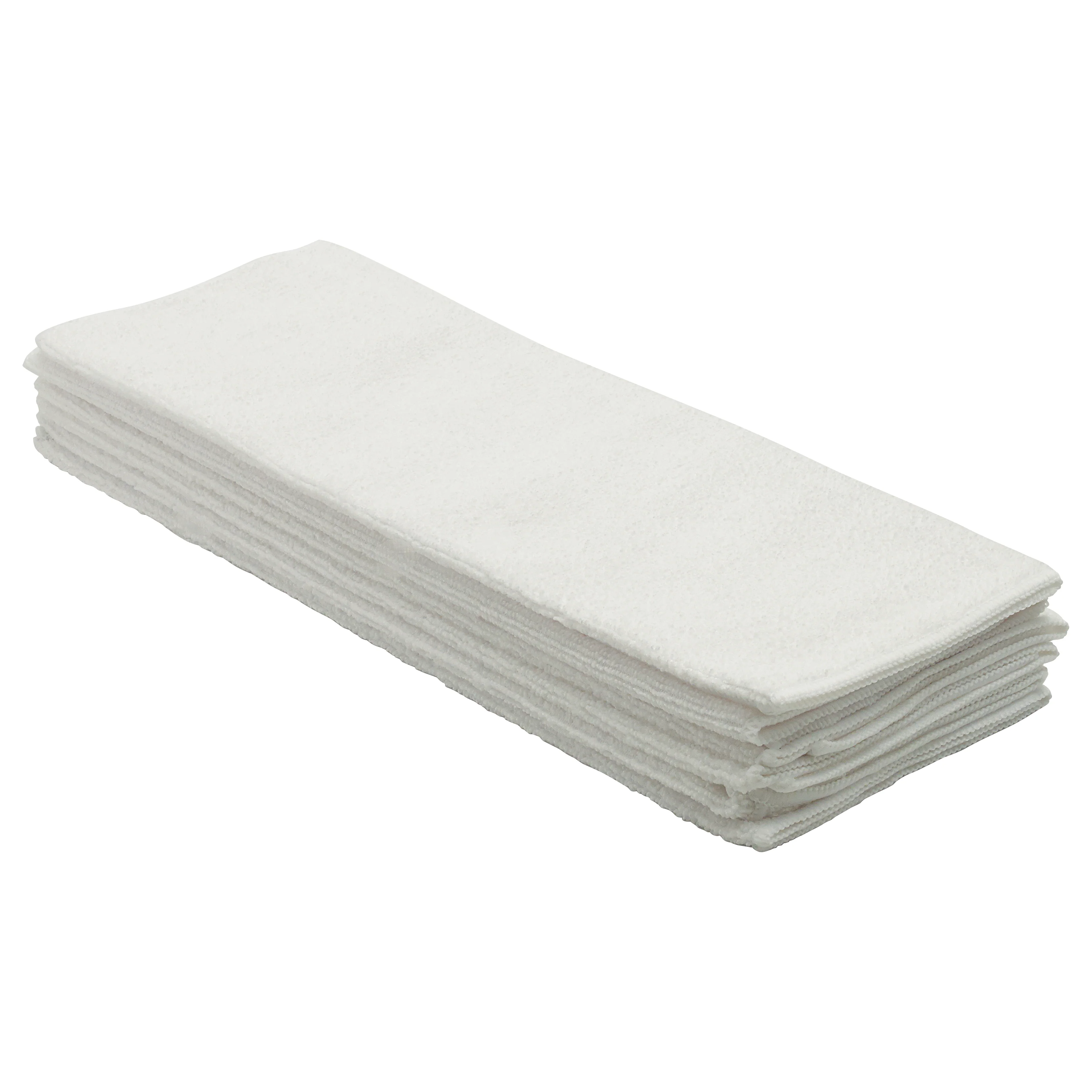 Winco BTM-16W 16 Inch Microfiber Towel Set White - 6 Packs - Image 2