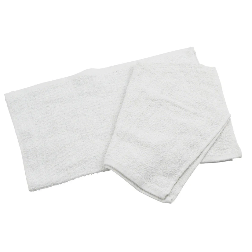 Winco BTW-30 16 Inch Bar Towel with 70/30 Cotton/Poly White - Image 2